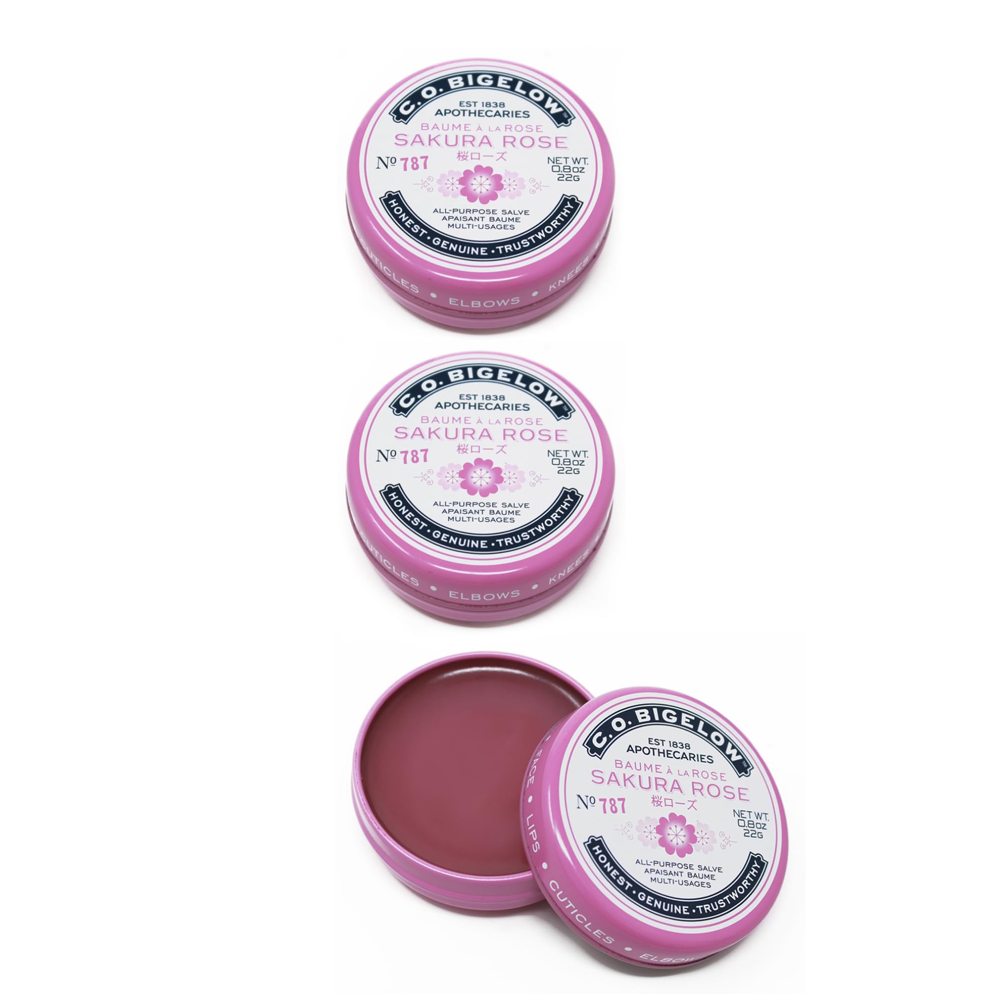 Foto 2 pulgar | Set De Bálsamo Labial C.o. Bigelow Sakura Rose 3x23 Ml Para Labios Agrietados - Venta Internacional.