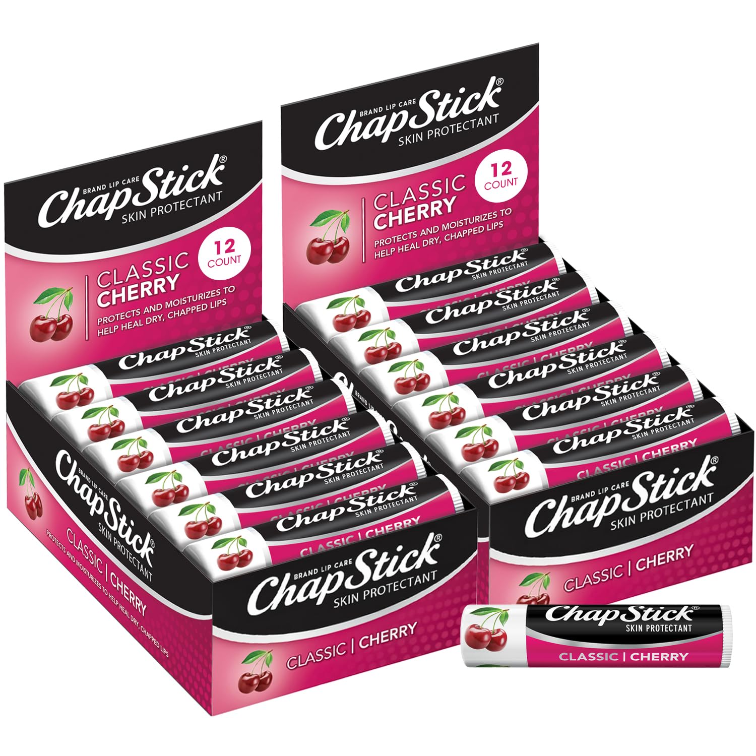 Foto 2 pulgar | Bálsamo Labial Chapstick Bulk Cherry, Humectante Afrutado, 24 Unidades - Venta Internacional.
