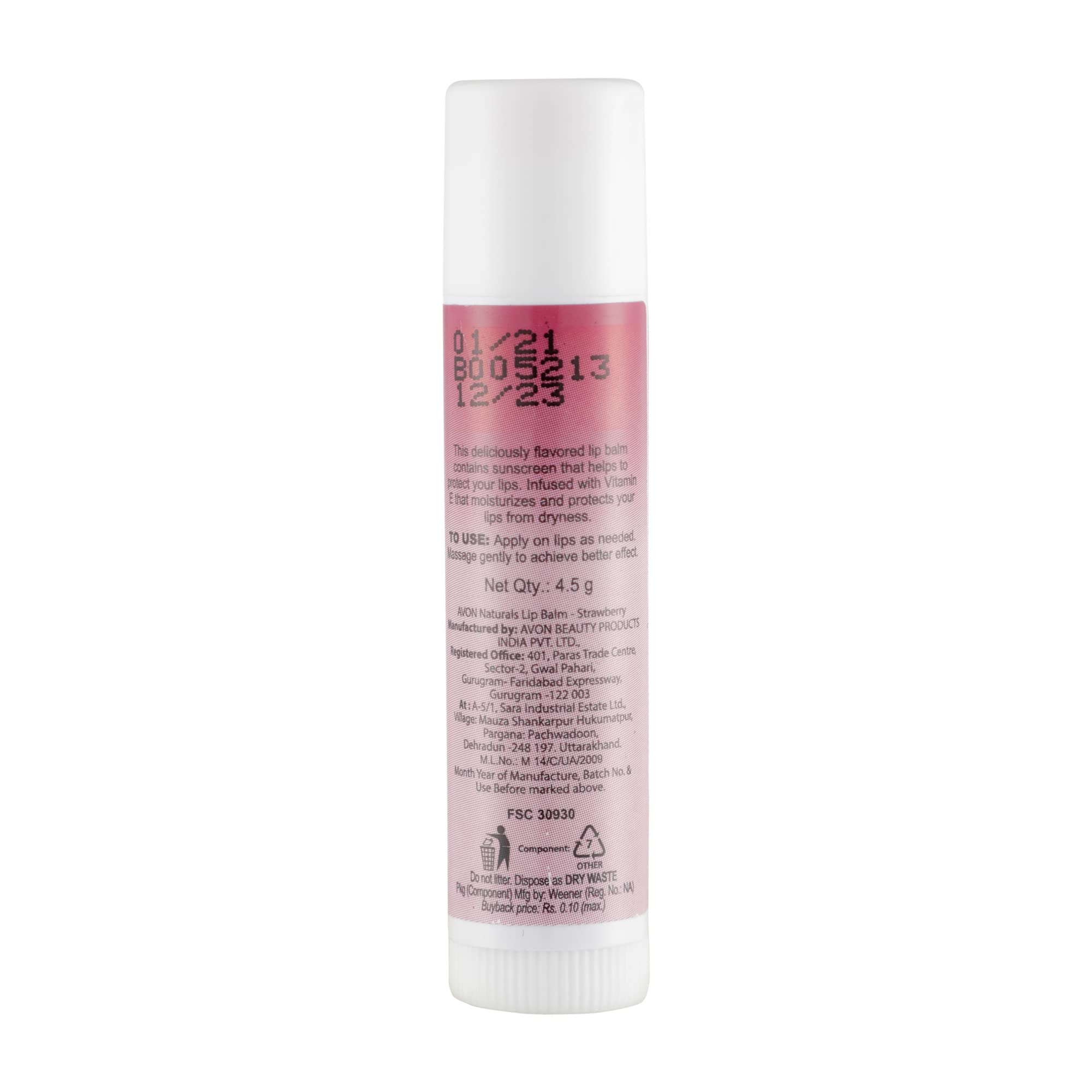 Foto 4 | Bálsamo Labial Avon Naturals Strawberry - Venta Internacional.