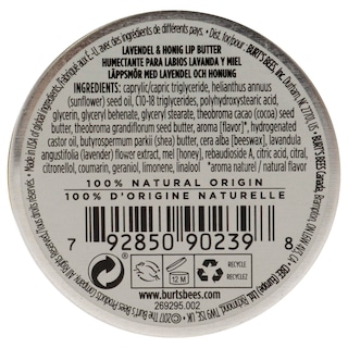 Foto 2 | Bálsamo Labial Burt's Bees, Mantequilla De Labios Con Lavanda Y Miel, 11 Ml, Unisex - Venta Internacional.