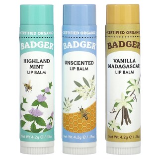 Foto 1 | Set De Bálsamo Labial Badger Holiday, 3 Unidades, 4,2 G Cada Una, Caja Azul - Venta Internacional.