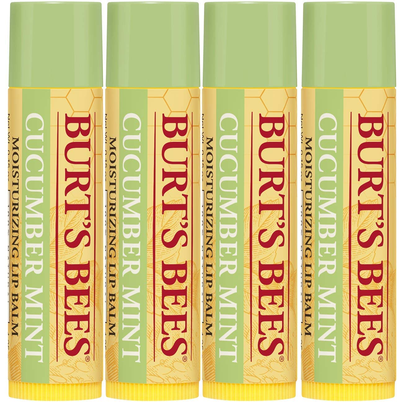Foto 6 pulgar | Bálsamo Labial Burt's Bees 100% De Origen Natural, Pepino Y Menta X4 - Venta Internacional.