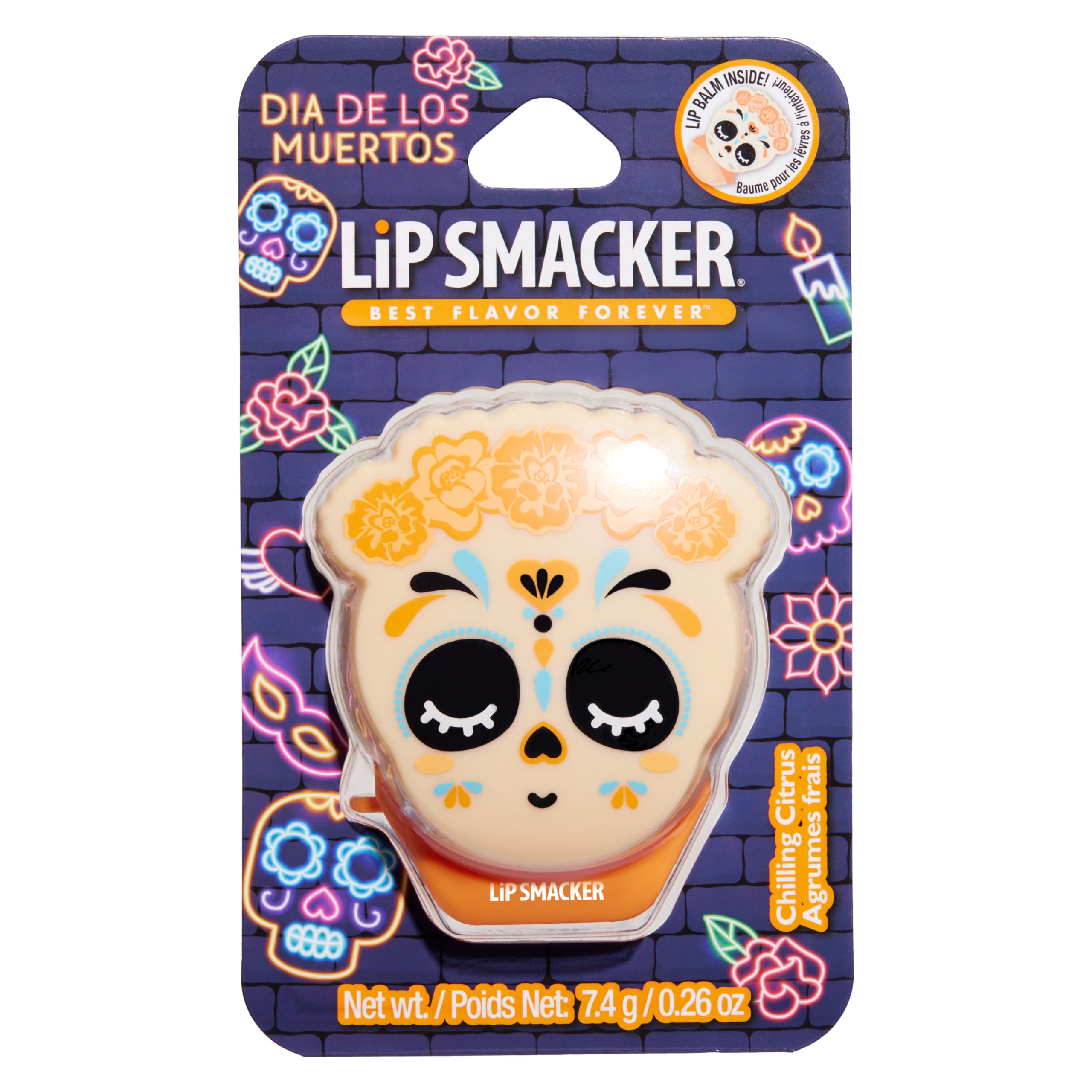 Bálsamo Labial Lip Smacker Day Of The Dead Chilling Citrus Orange - Venta Internacional.