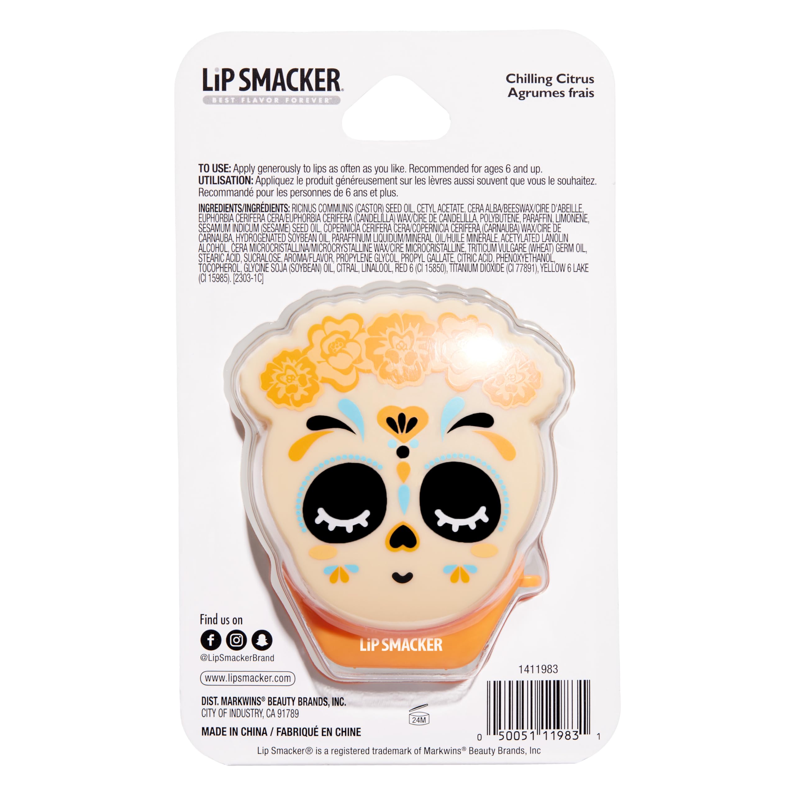 Foto 5 pulgar | Bálsamo Labial Lip Smacker Day Of The Dead Chilling Citrus Orange - Venta Internacional.
