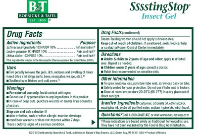 Foto 2 | Gel Boericke & Tafel Sssstingstop Gel Tópico Nature's Way - Venta Internacional.