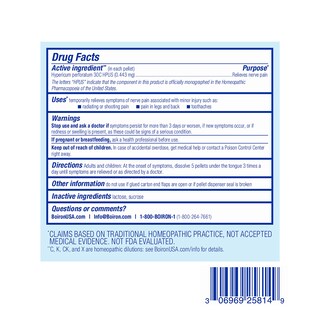 Foto 6 | Medicina Homeopática Boiron Hypericum Perforatum 30c 240 Pellets - Venta Internacional.