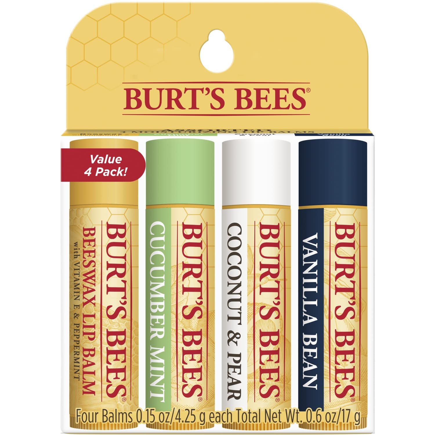 Bálsamo Labial Burt's Bees Stocking Stuffers Sweet Sorbet  Paquete De 4 - Venta Internacional.