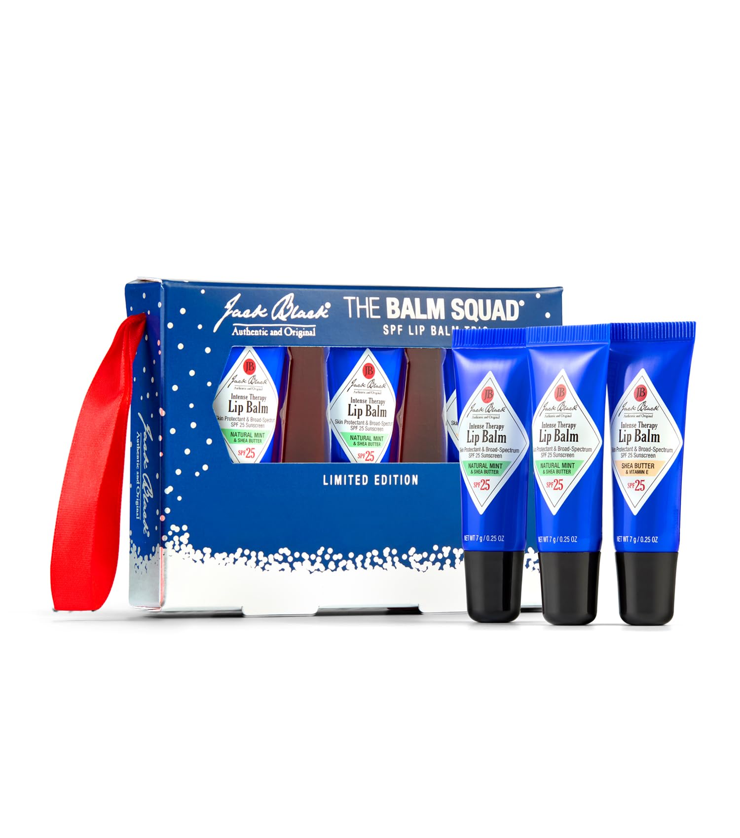 Set De Bálsamo Labial Jack Black The Balm Squad Con Spf 25  Paquete De 3 - Venta Internacional.