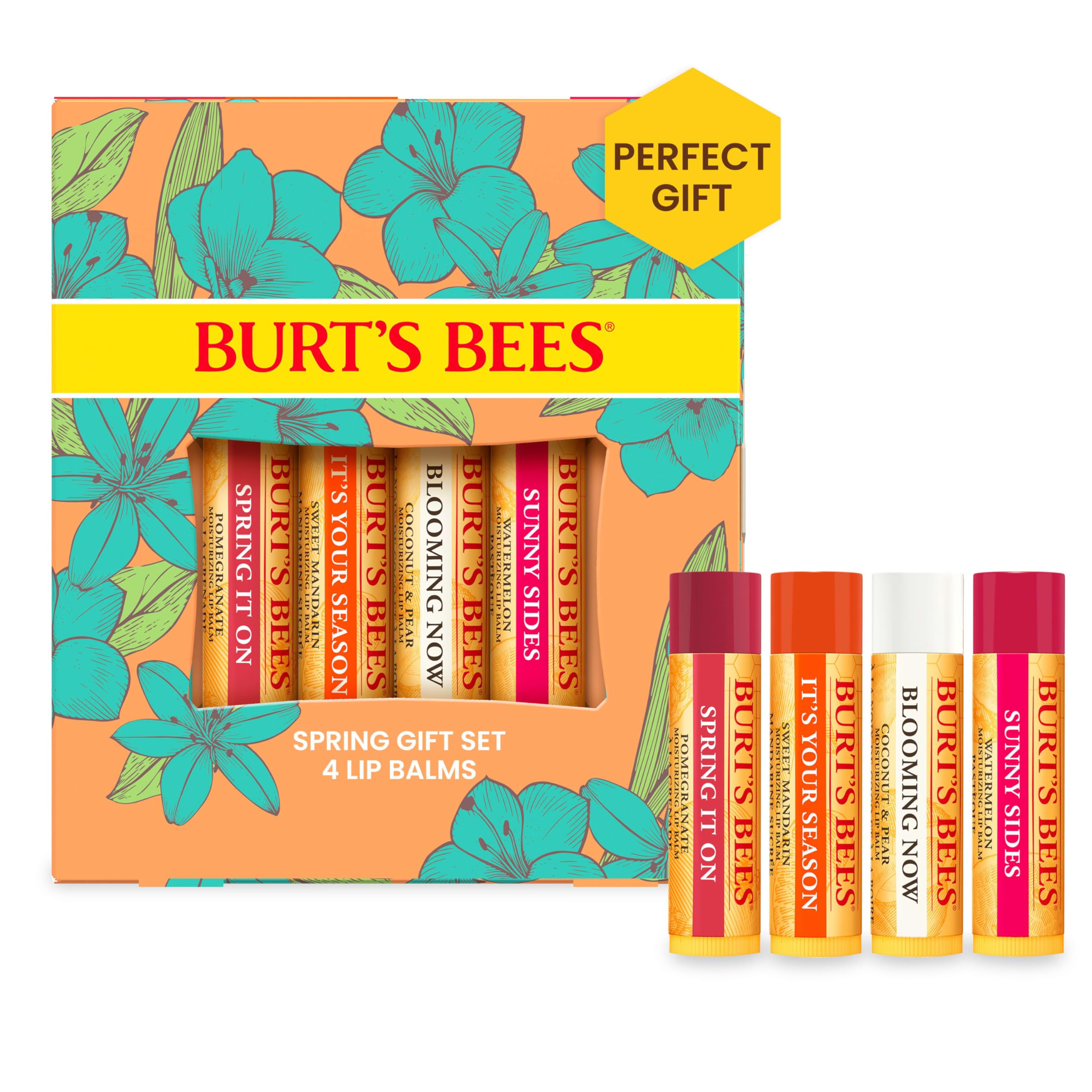 Set De Bálsamo Labial Burt's Bees Just Picked Pomegranate Sandía - Venta Internacional.