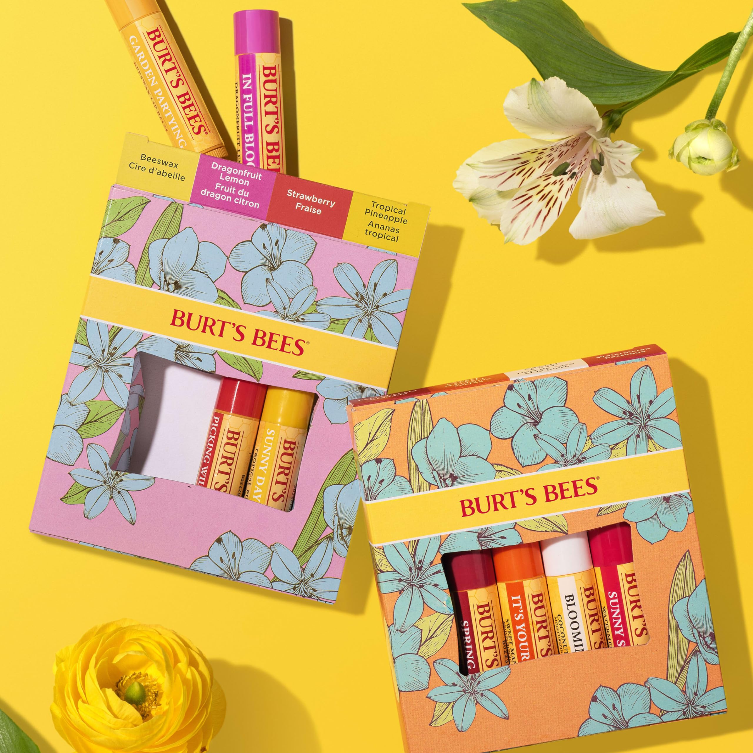 Foto 4 pulgar | Set De Bálsamo Labial Burt's Bees In Full Bloom Original Bees Wax  Paquete De 4 - Venta Internacional.