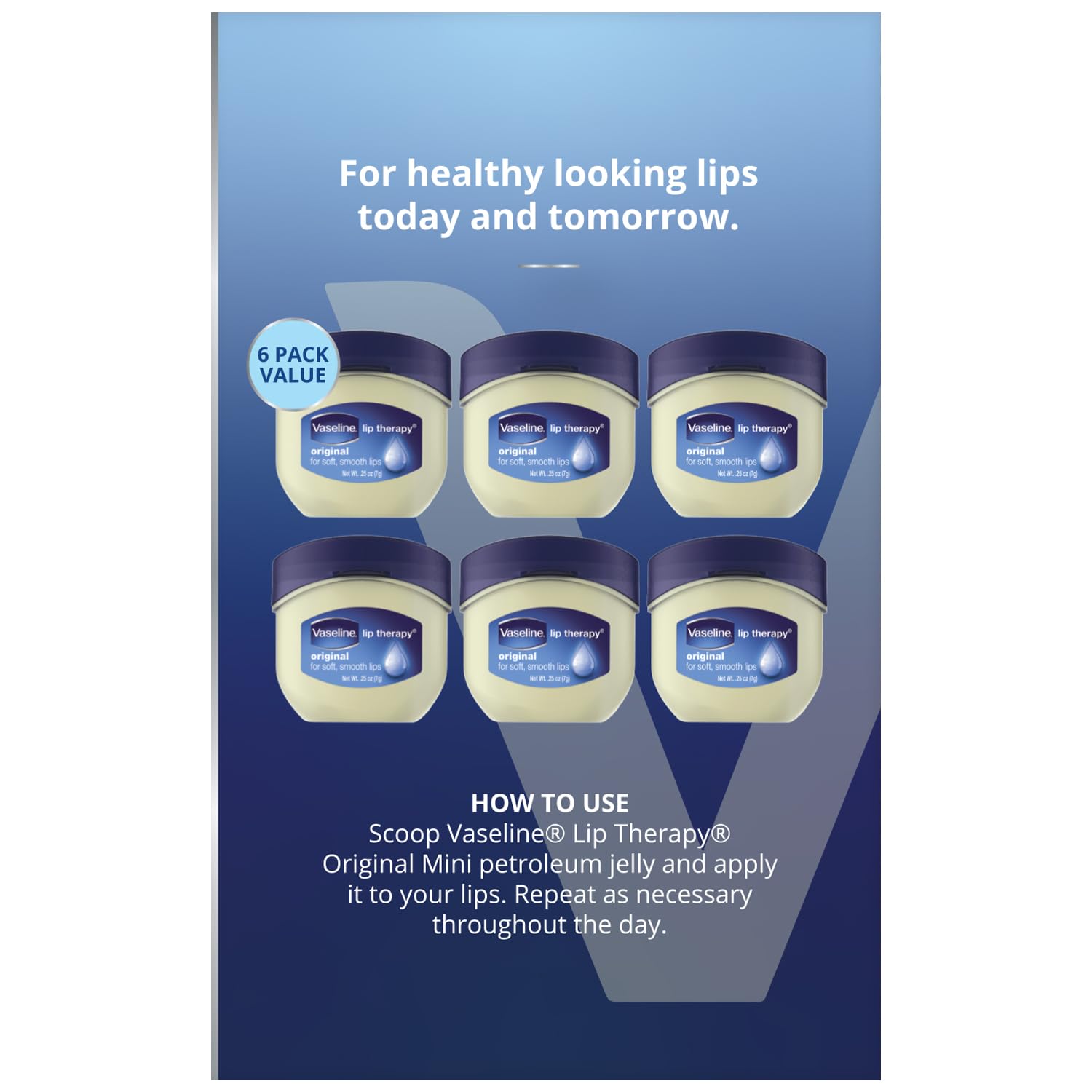 Foto 4 pulgar | Bálsamo Labial Vaseline Lip Therapy Original  7 Ml (paquete De 6) - Venta Internacional.