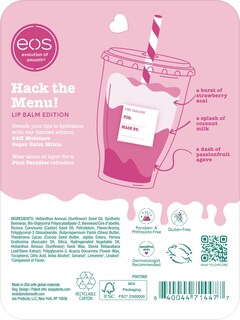 Foto 4 | Bálsamos Labiales Eos 24h Moisture Super Balms Minis Pink Paradise - Venta Internacional.