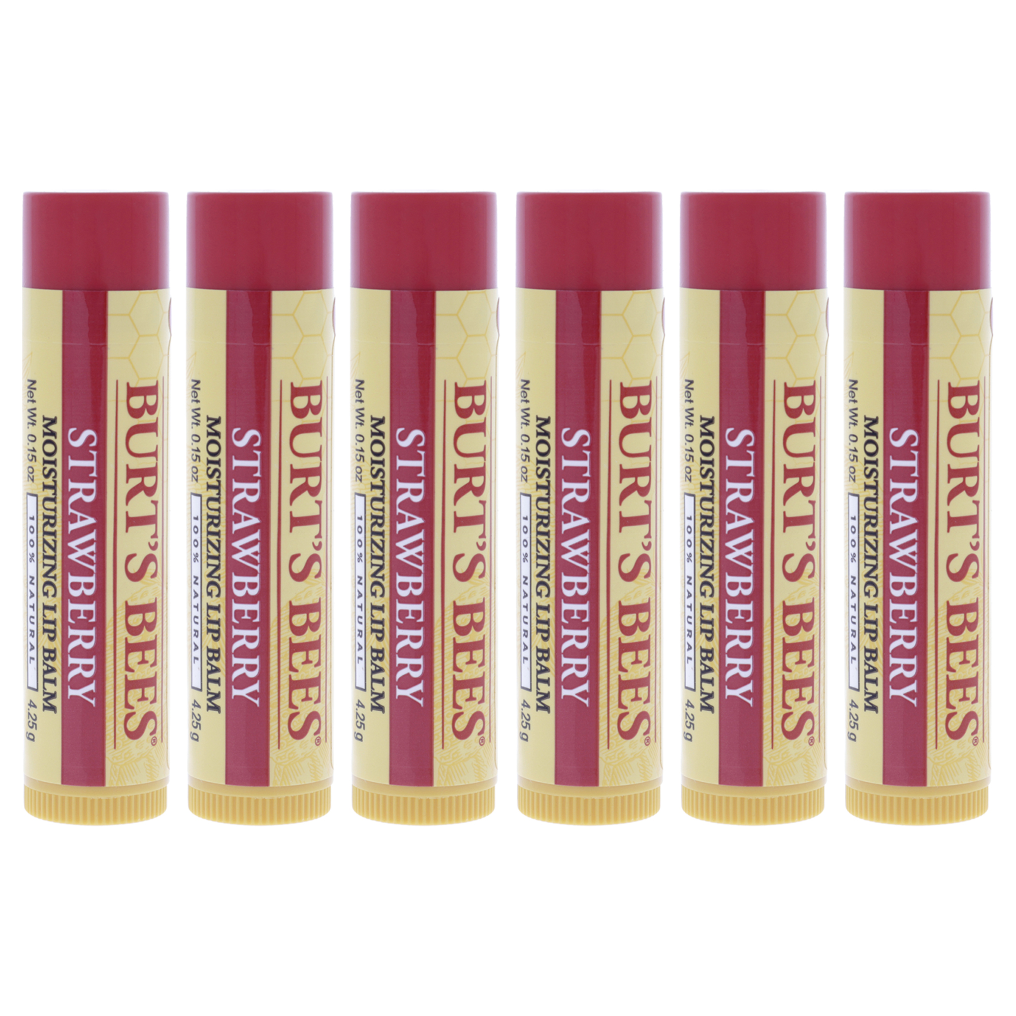 Foto 2 | Bálsamo Labial Burts Bees Humectante Fresa  Paquete De 6 - Venta Internacional.