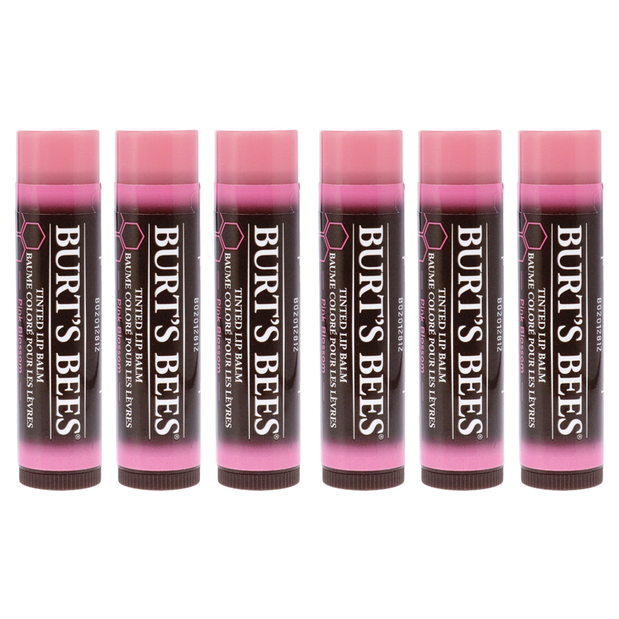 Bálsamo Labial Tintado Burts Bees Pink Blossom  Paquete De 6 - Venta Internacional.