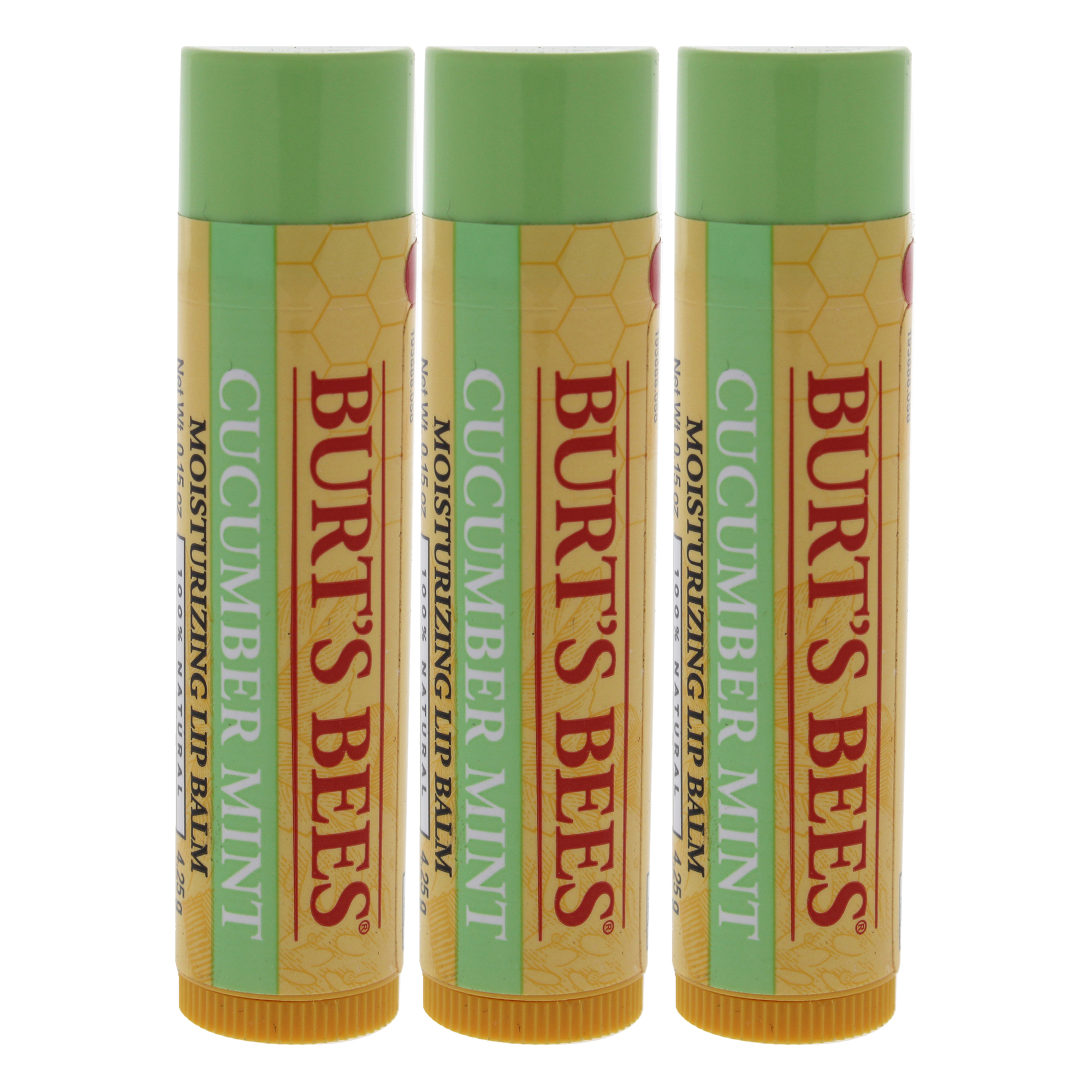 Bálsamo Labial Burts Bees  Hidratante  Pepino Y Menta  Paquete De 3 - Venta Internacional.