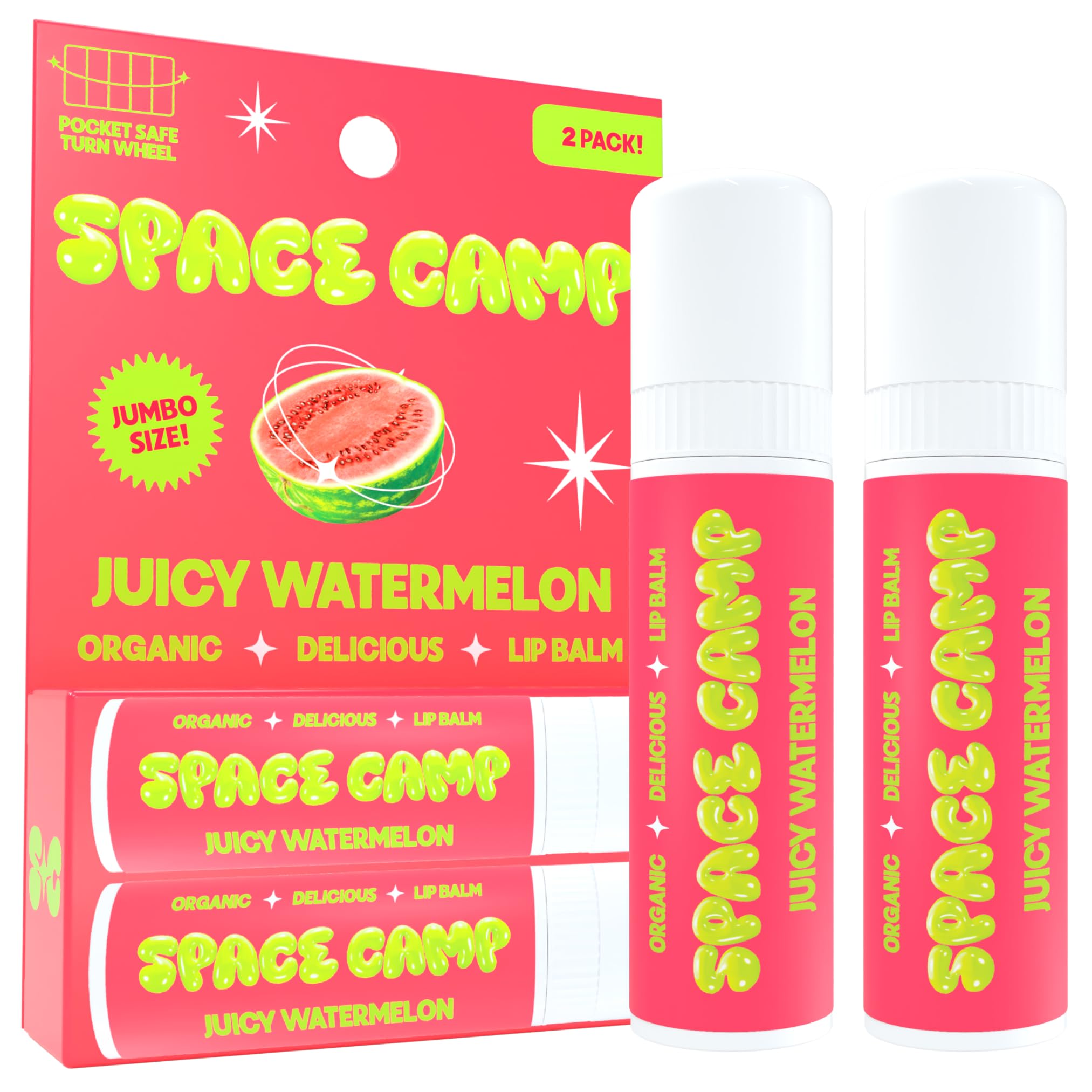 Foto 2 pulgar | Bálsamo Labial Space Camp Wellness Jumbo Juicy Watermelon Organic - Venta Internacional.