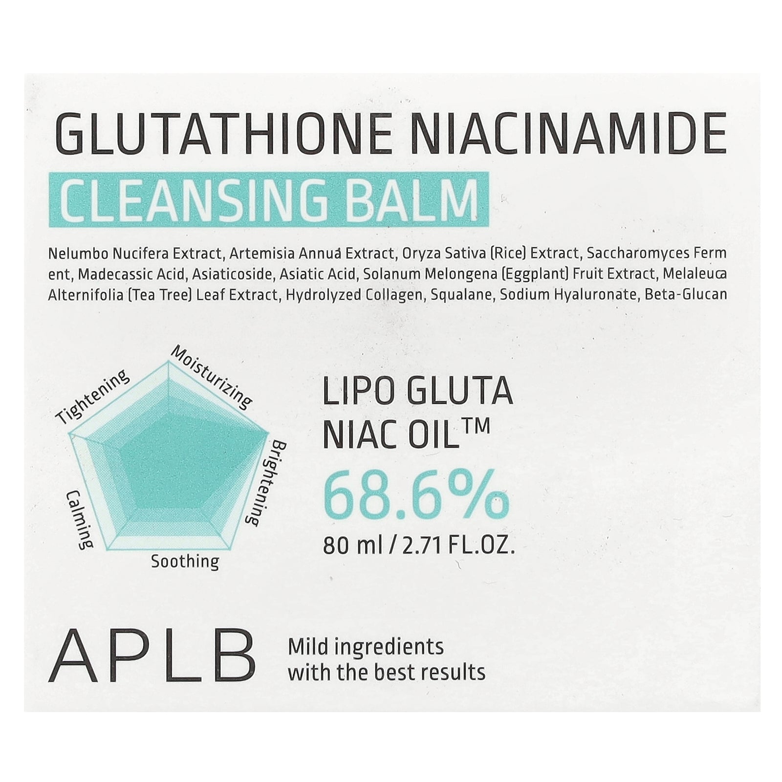 Foto 3 pulgar | Bálsamo Limpiador Aplb Glutatión Niacinamida 80 Ml - Venta Internacional.
