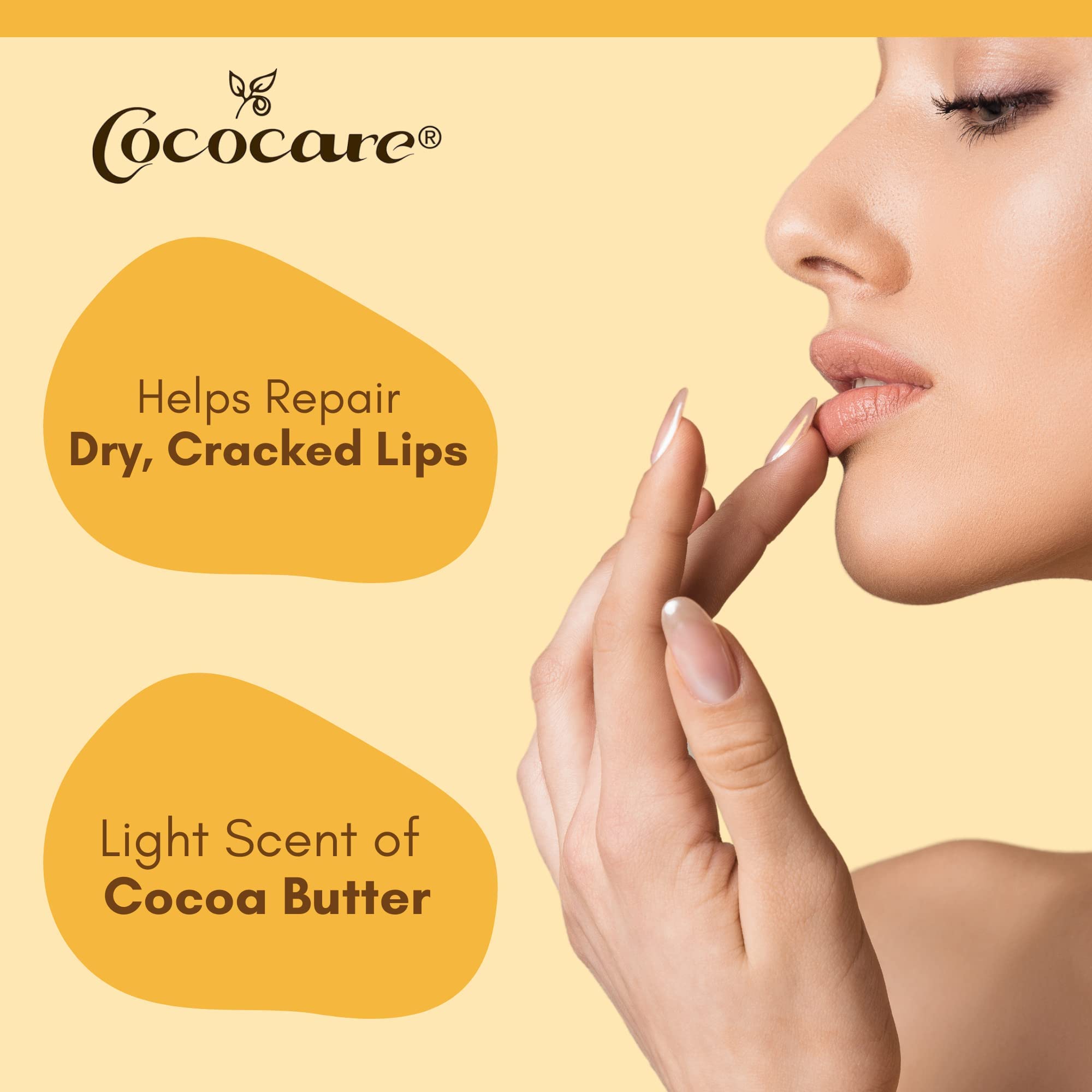 Foto 5 pulgar | Bálsamo Labial Cococare Cocoa Butter The Little Yellow Stick 4 25 Ml - Venta Internacional.