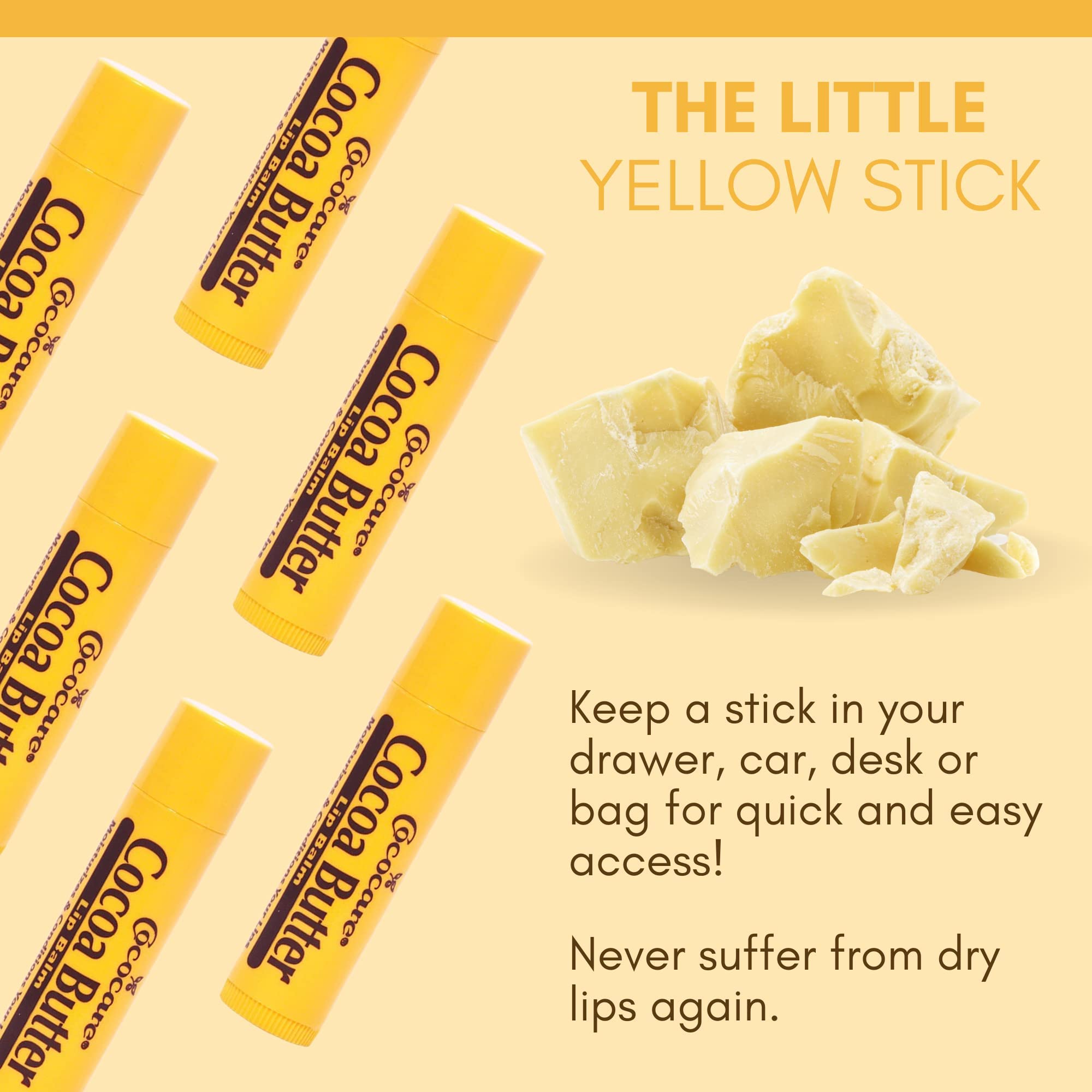 Foto 5 | Bálsamo Labial Cococare Cocoa Butter The Little Yellow Stick 4 25 Ml - Venta Internacional.