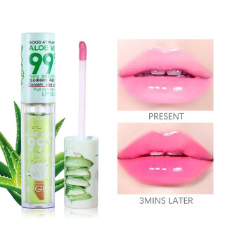 Foto 2 | Lápiz Labial Huoguo Aloe Vera Con Brillo Hidratante Que Cambia De Color - Venta Internacional.