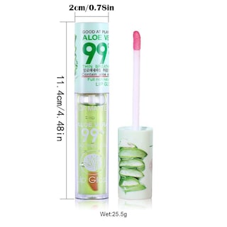 Foto 3 | Lápiz Labial Huoguo Aloe Vera Con Brillo Hidratante Que Cambia De Color - Venta Internacional.