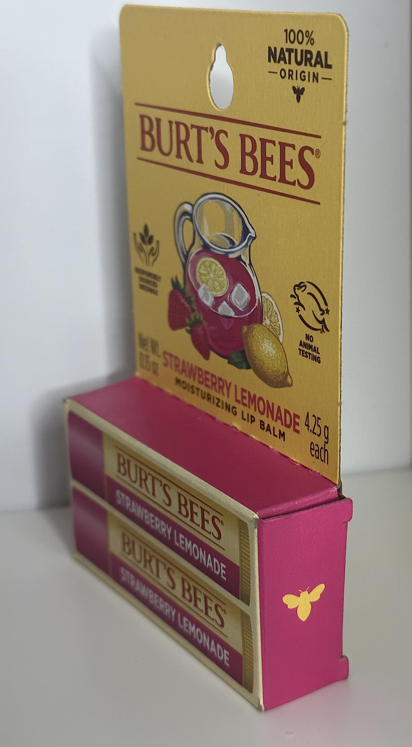 Foto 6 pulgar | Bálsamo Labial Burt's Bees Strawberry Lemonade  2 Tubos  4 25 G - Venta Internacional.