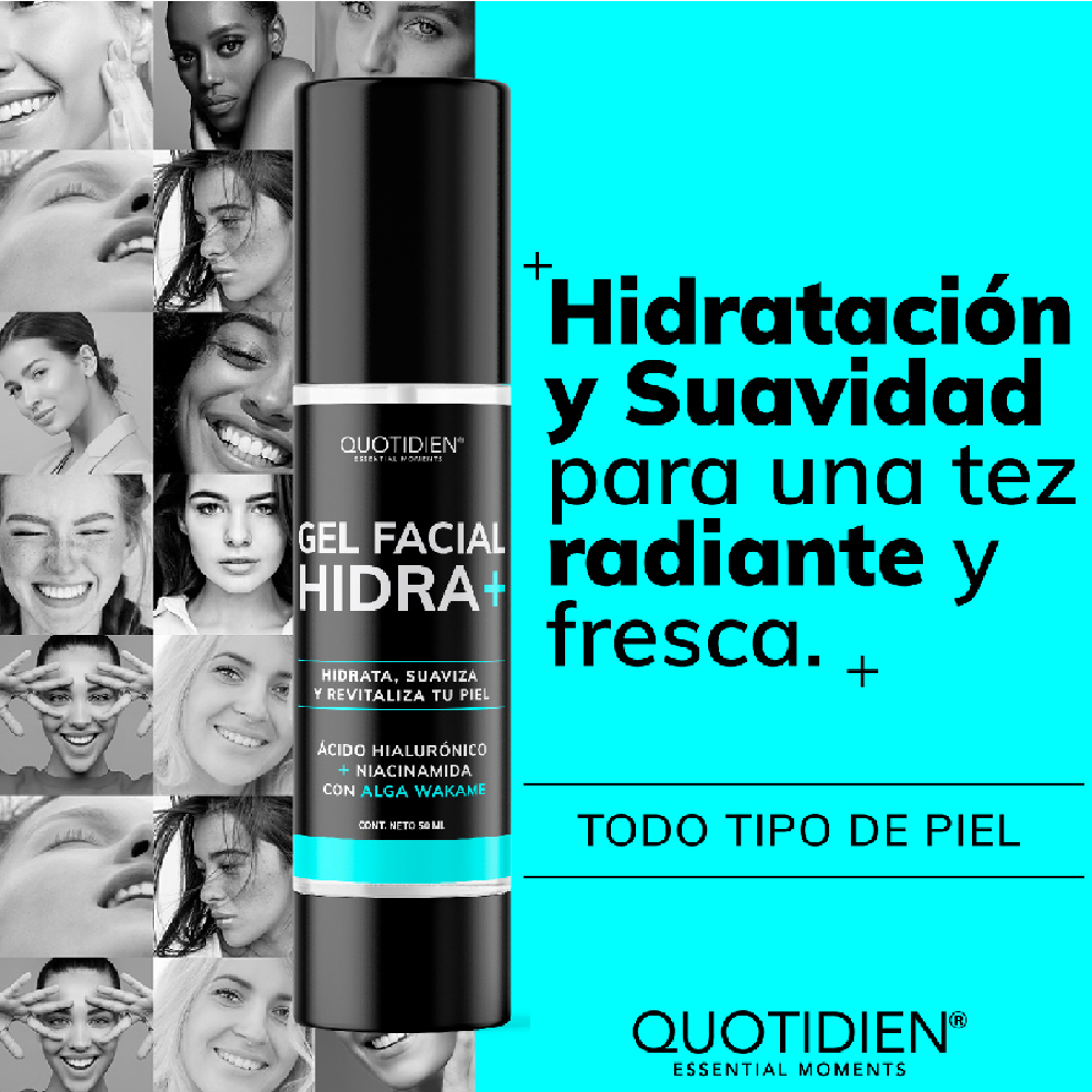 Foto 3 pulgar | Gel Hidratante Crema Facial Quotidien con Ácido Hialuronico y Niacinanamida Skin Care 50ml