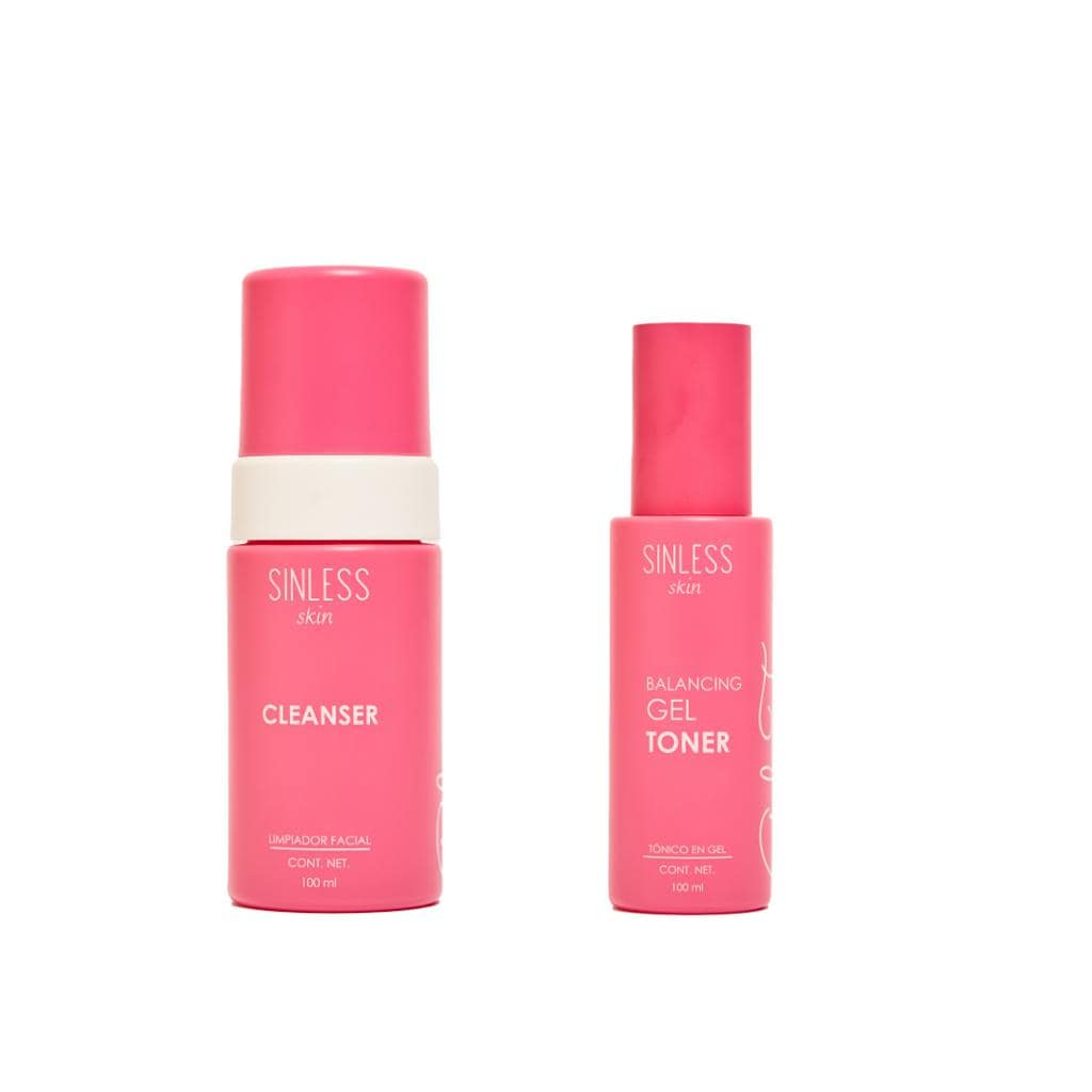 Limpiador Facial y Gel Tónico Sinless Beauty color Rosa $821