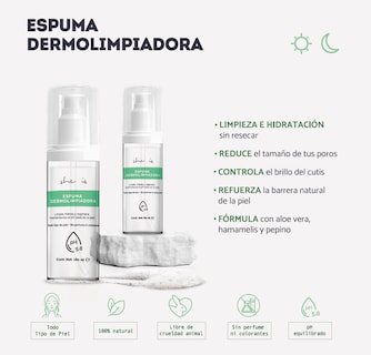 Foto 5 | Kit She Is Skincare Facial Control de Grasa Plus Sérum más Gel-Crema y Espuma Dermolimpiadora