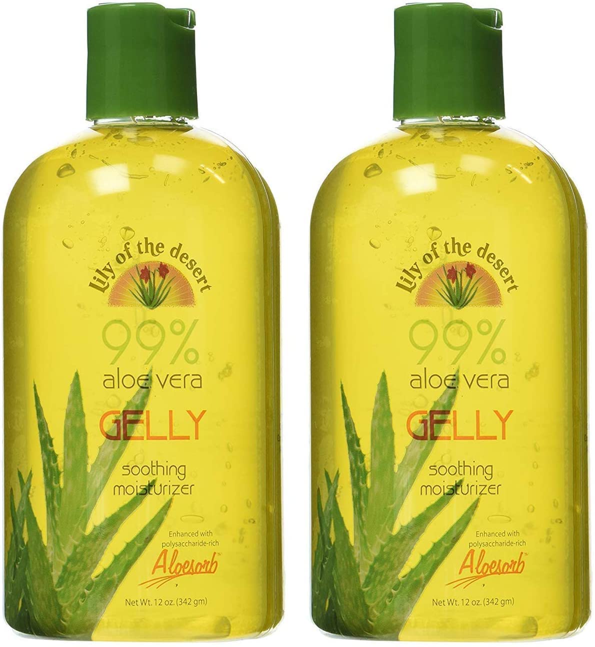 Crema Hidratante Lily Of The Desert Gelly, 99% Aloe Orgánico, 360 Ml - Venta Internacional.