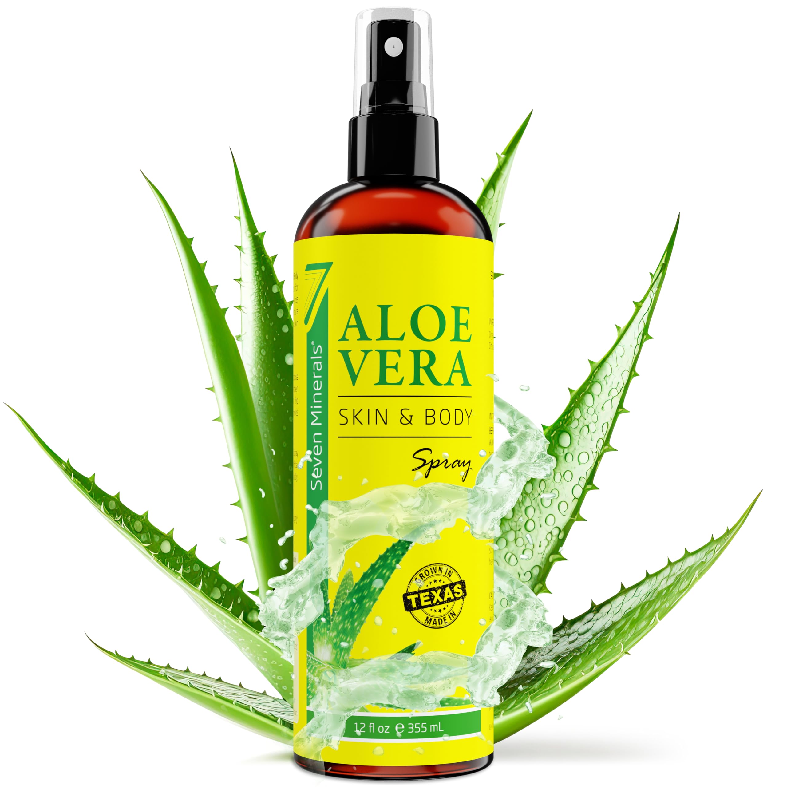 Foto 2 pulgar | Spray De Aloe Vera Con Siete Minerales Orgánicos Para Cuerpo Y Cabello, 355 Ml - Venta Internacional.