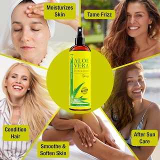 Foto 2 | Spray De Aloe Vera Con Siete Minerales Orgánicos Para Cuerpo Y Cabello, 355 Ml - Venta Internacional.