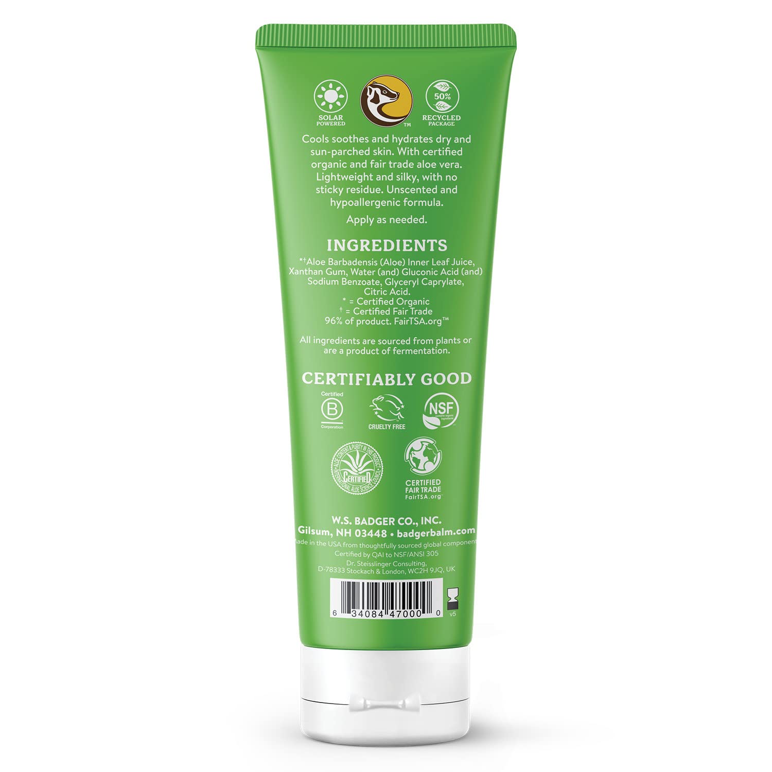 Foto 3 pulgar | Gel De Aloe Vera Badger Sunburn Relief 120 Ml (paquete De 2) - Venta Internacional.