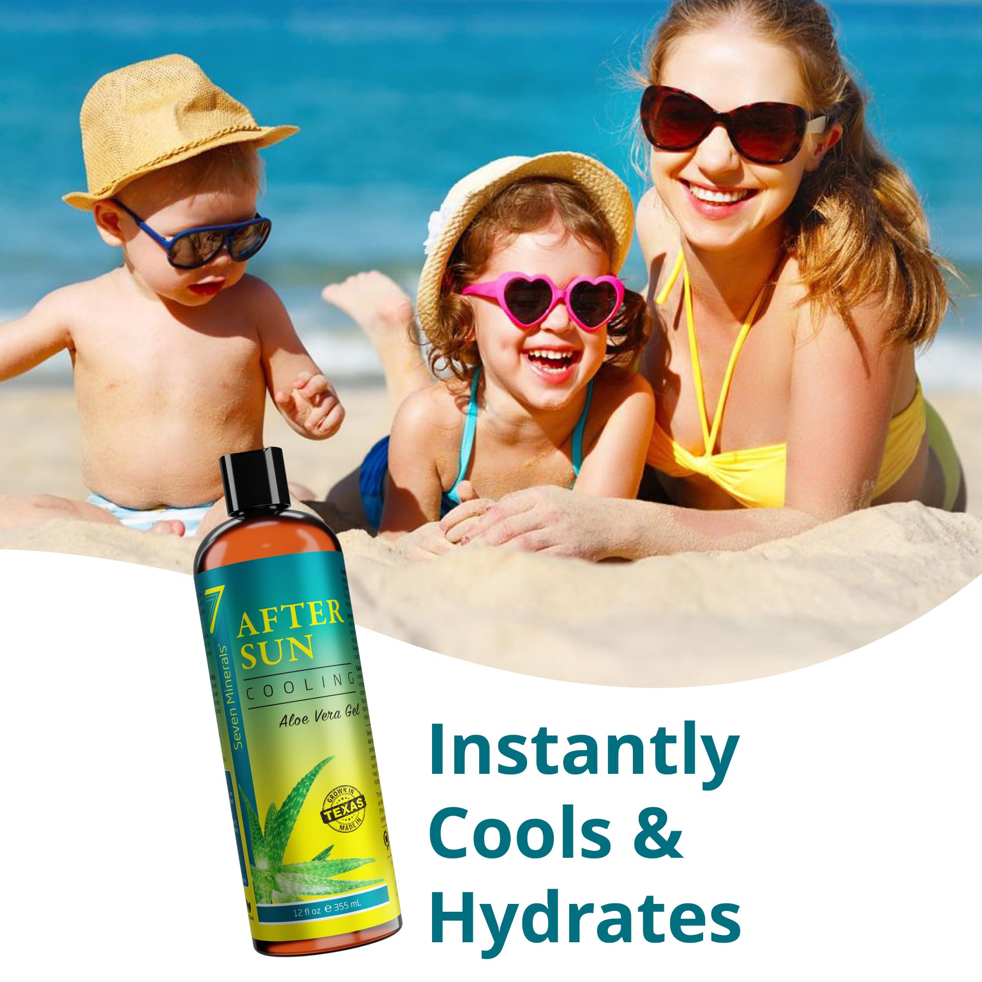 Foto 3 pulgar | Gel Refrescante Seven Minerals Con Aloe Vera Para Después Del Sol, 355 Ml - Venta Internacional.