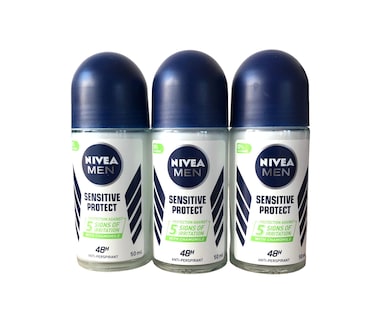 Foto 3 | Desodorante En Rollo Para Hombre Nivea Sensitive Protect (paquete De 3) - Venta Internacional.