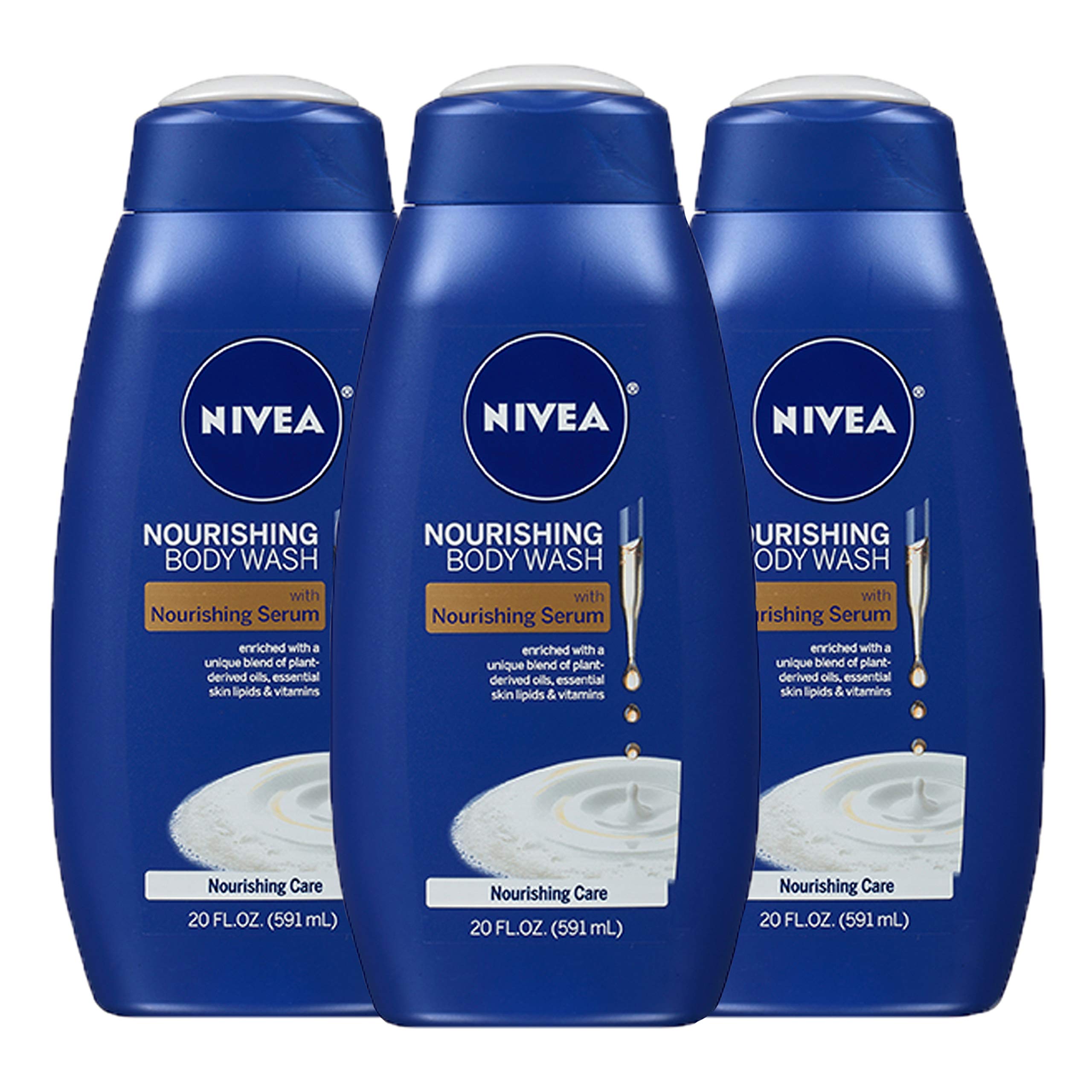 Foto 2 pulgar | Gel De Baño Nivea Nourishing Care Con Sérum, 600 Ml (paquete De 3) - Venta Internacional.