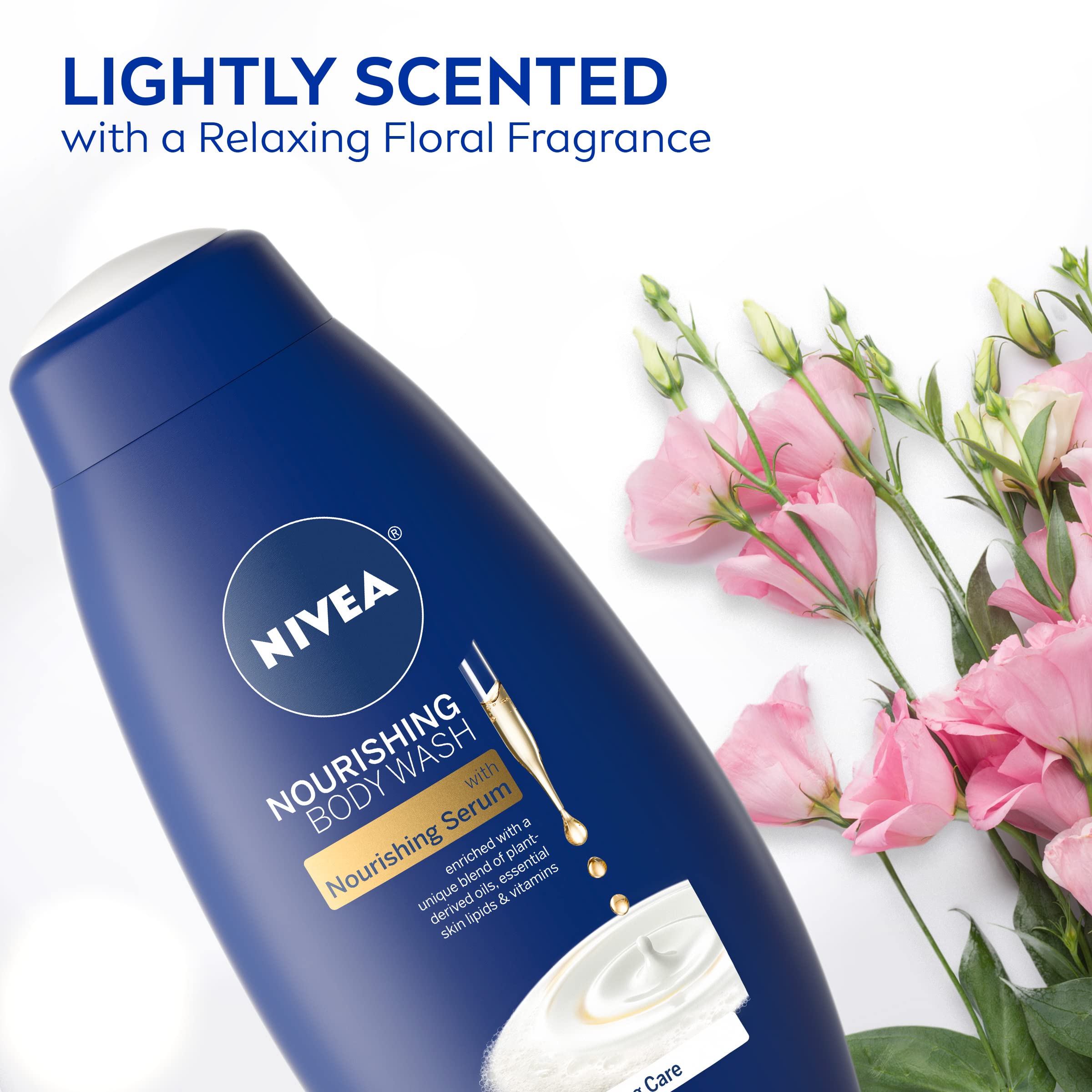 Foto 7 pulgar | Gel De Baño Nivea Nourishing Care Con Sérum, 600 Ml (paquete De 3) - Venta Internacional.