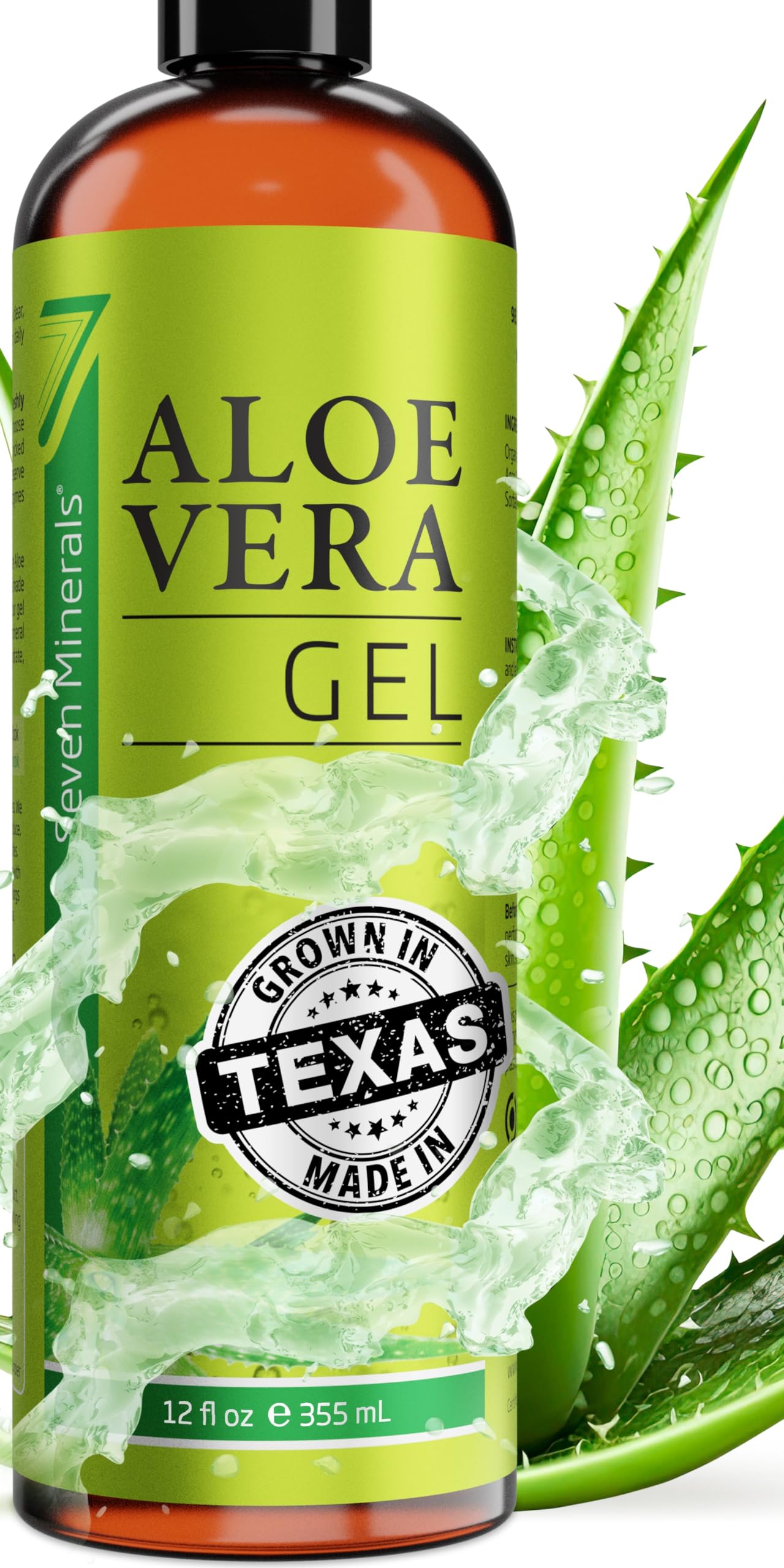 Foto 2 pulgar | Gel de Aloe Vera Seven Minerals 355 ml 99% Orgánico - Venta Internacional