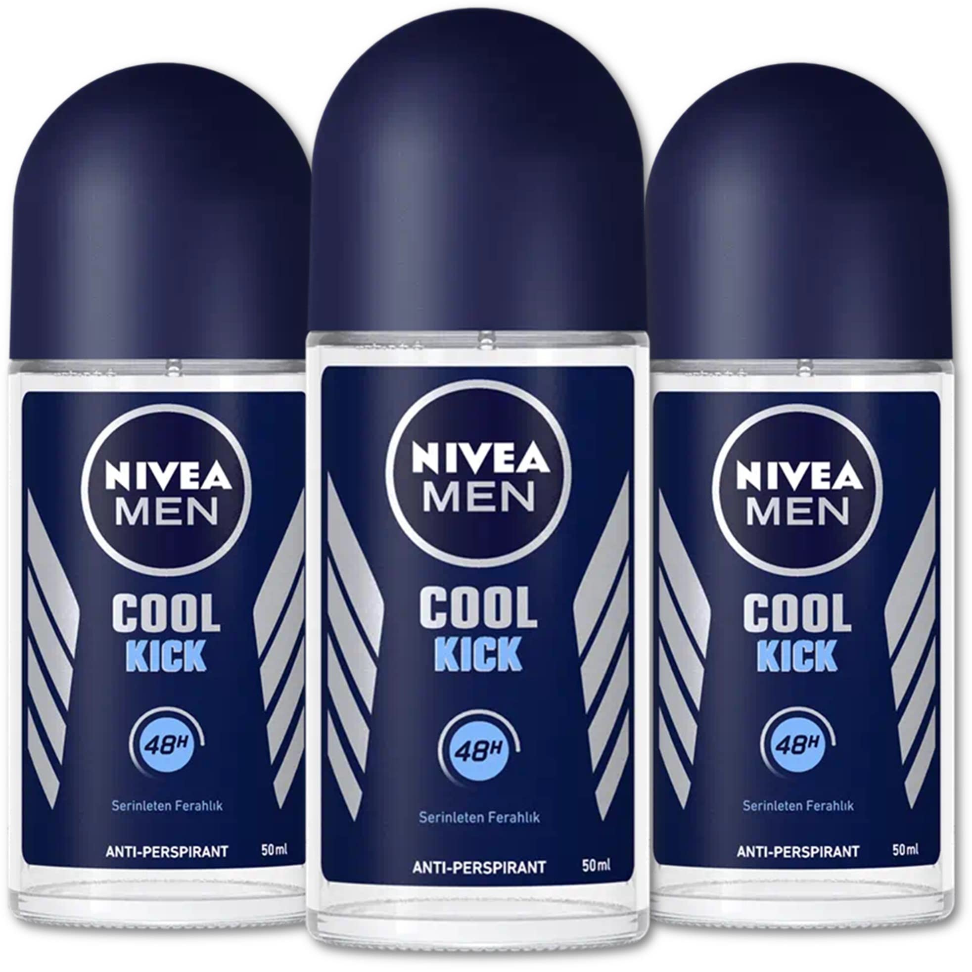 Foto 2 pulgar | Desodorante Nivea Para Hombre Cool Kick Antitranspirante 50 Ml (x3) - Venta Internacional.