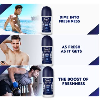 Foto 2 | Desodorante Nivea Para Hombre Cool Kick Antitranspirante 50 Ml (x3) - Venta Internacional.