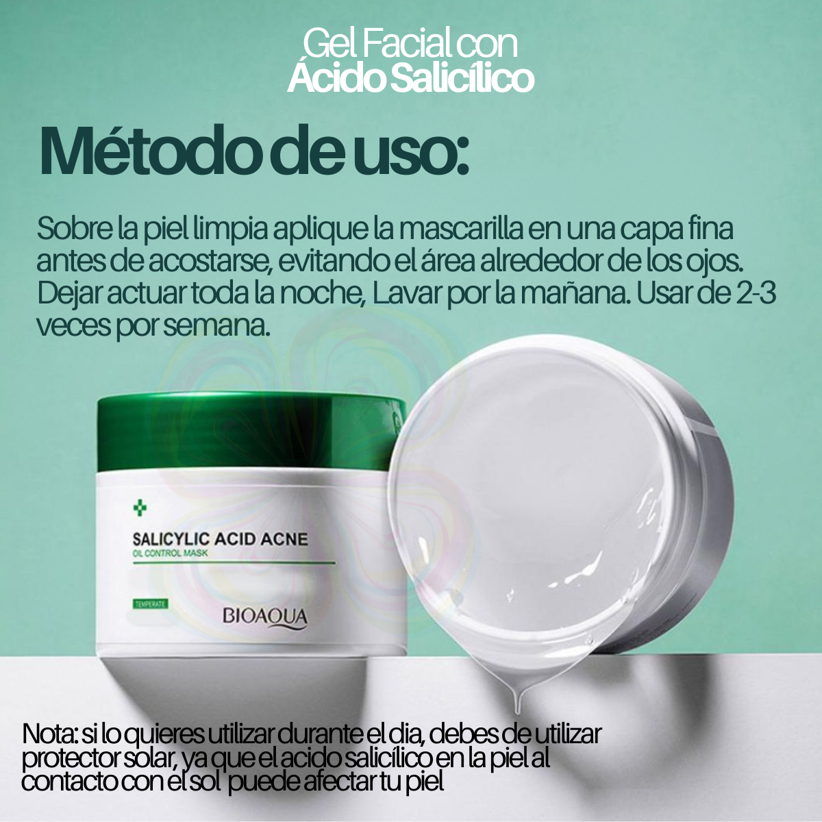 Foto 7 pulgar | Gel Cuidado Facial Acido Salicilico Mascarilla Anti Acne
