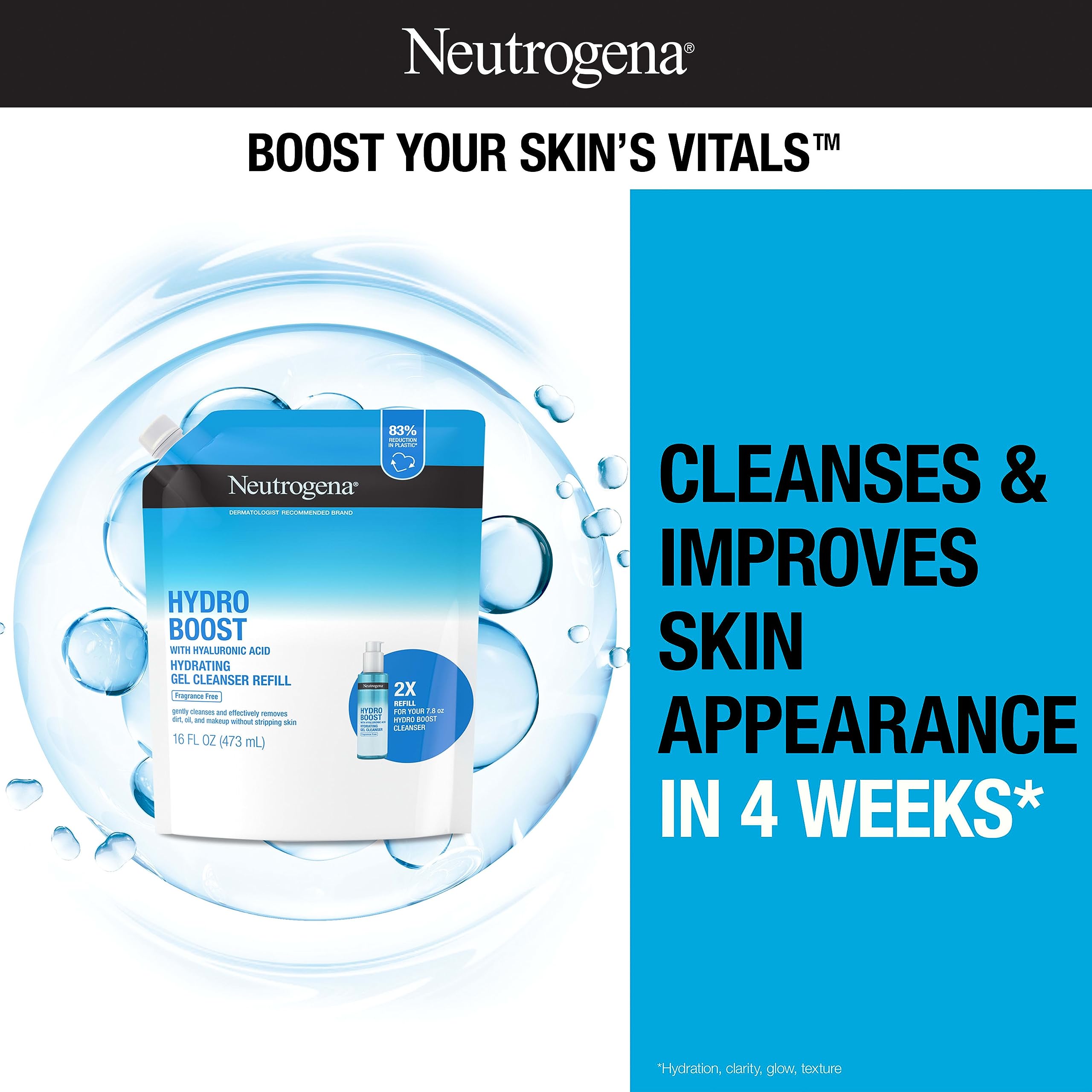 Foto 3 pulgar | Limpiador Facial Neutrogena Hydro Boost Con Ácido Hialurónico 473 Ml - Venta Internacional.