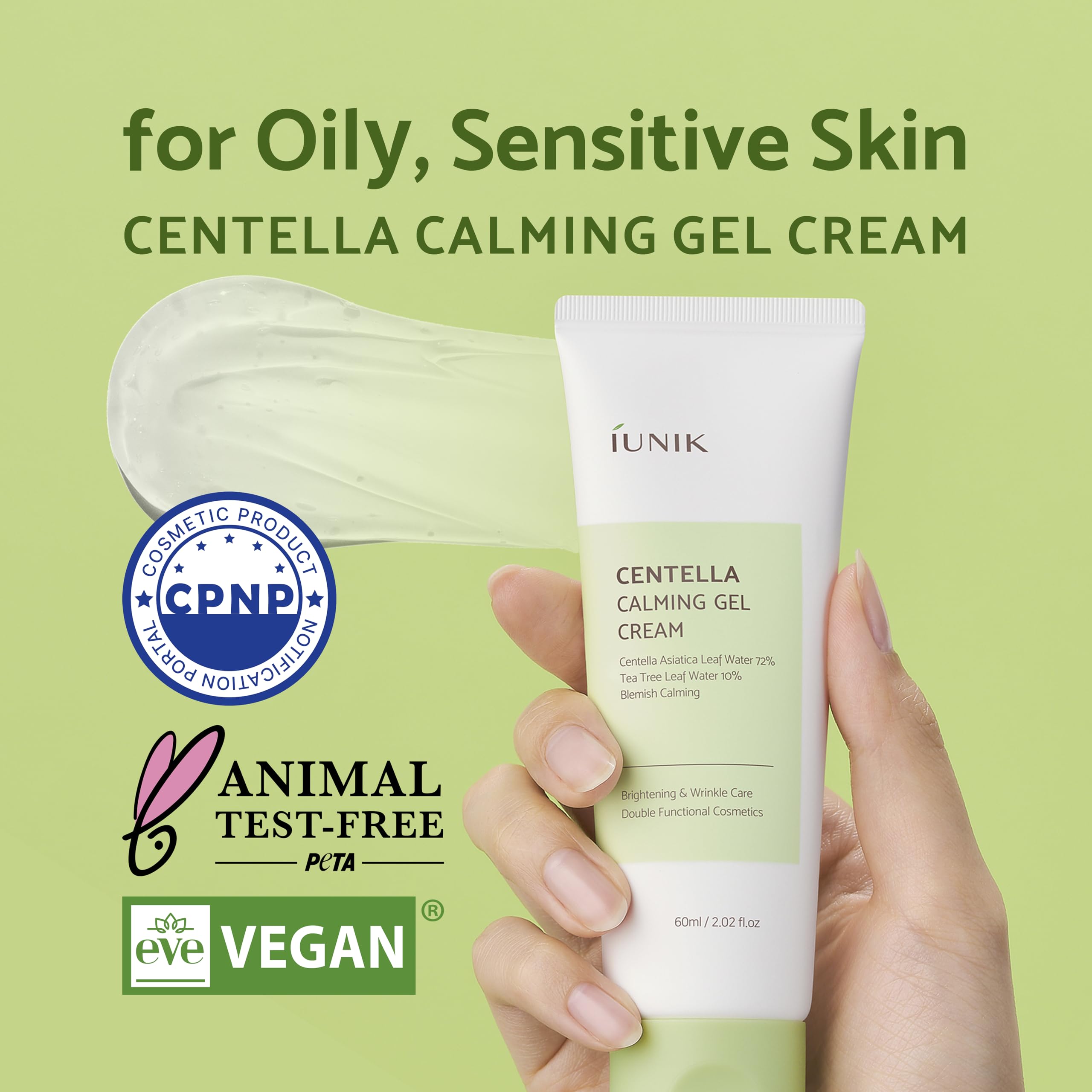 Foto 2 | Crema Hidratante En Gel Iunik Centella 70% Calmante Con Árbol De Té - Venta Internacional.