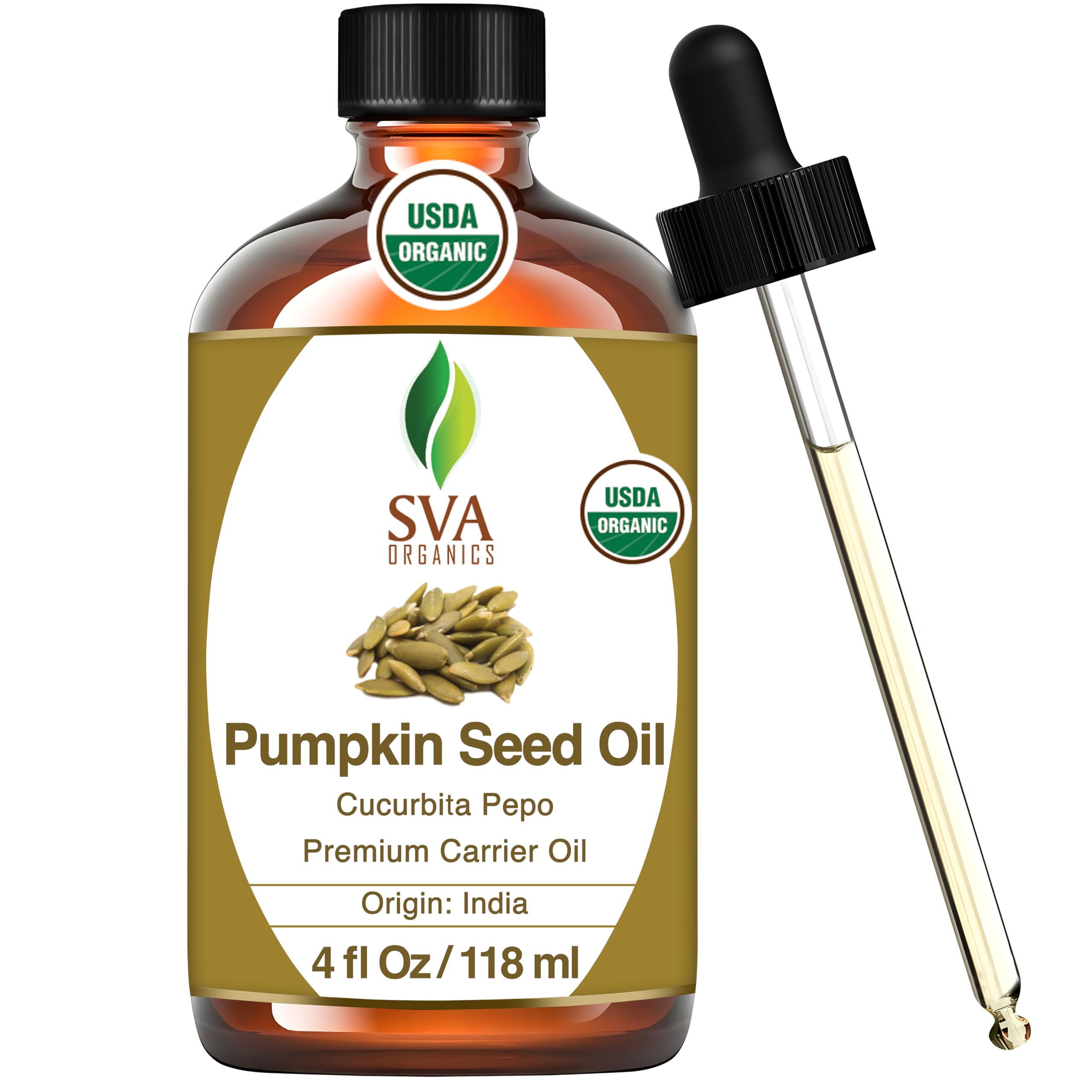 Foto 2 pulgar | Aceite De Semillas De Calabaza Sva Organic 120 Ml Prensado En Frío Para Piel Y Cabello - Venta Internacional.