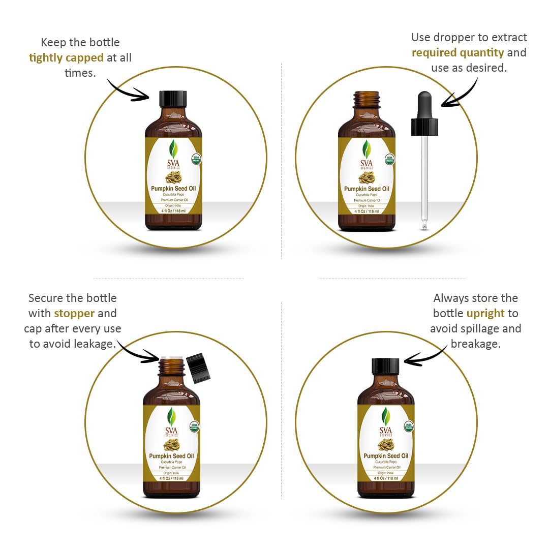 Foto 3 pulgar | Aceite De Semillas De Calabaza Sva Organic 120 Ml Prensado En Frío Para Piel Y Cabello - Venta Internacional.