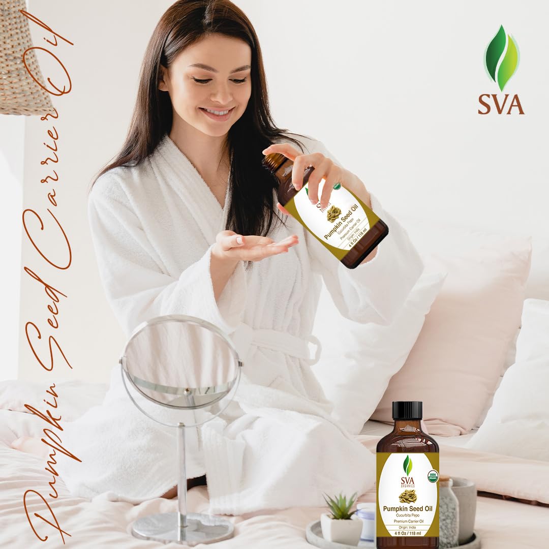 Foto 8 pulgar | Aceite De Semillas De Calabaza Sva Organic 120 Ml Prensado En Frío Para Piel Y Cabello - Venta Internacional.