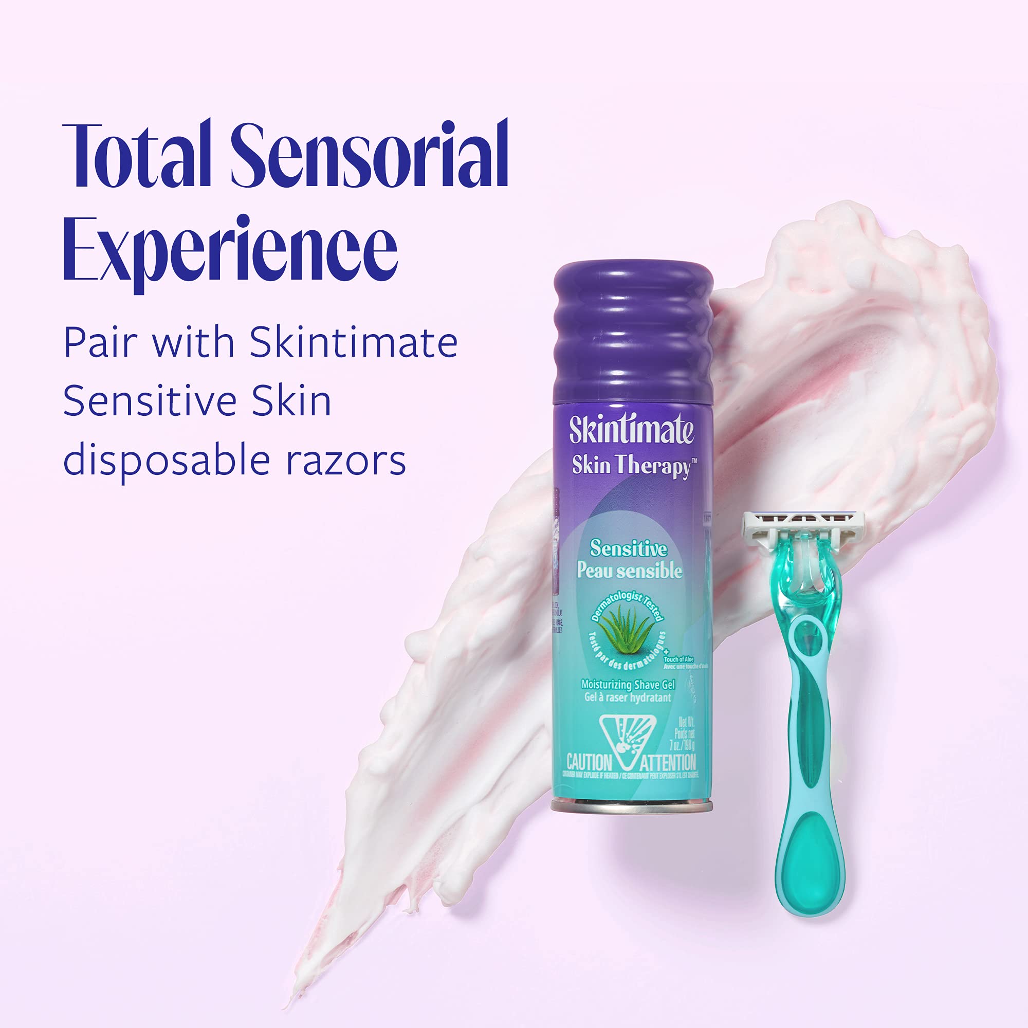 Foto 6 pulgar | Gel De Afeitar Skintimate Skin Therapy Para Piel Sensible Y Mujer, 200 Ml X 6 - Venta Internacional.