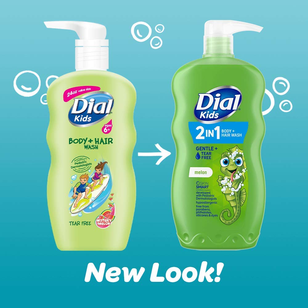 Foto 2 | Gel De Baño Para Cuerpo Y Cabello Dial Kids Melon 710 Ml (paquete De 4) - Venta Internacional.