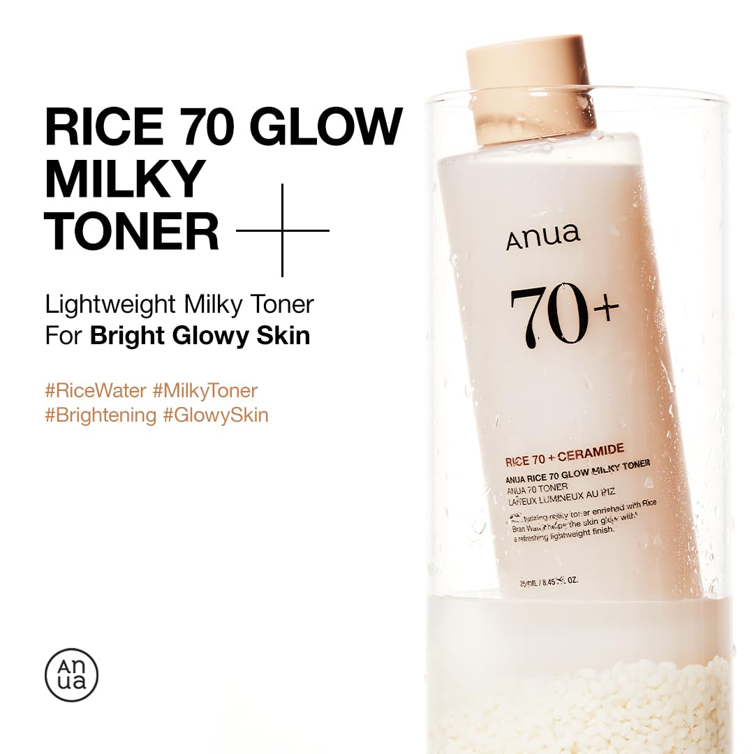 Foto 3 pulgar | Tónico Anua Rice 70 Glow Milky, 250 Ml, Iluminador De Piel De Cristal - Venta Internacional.