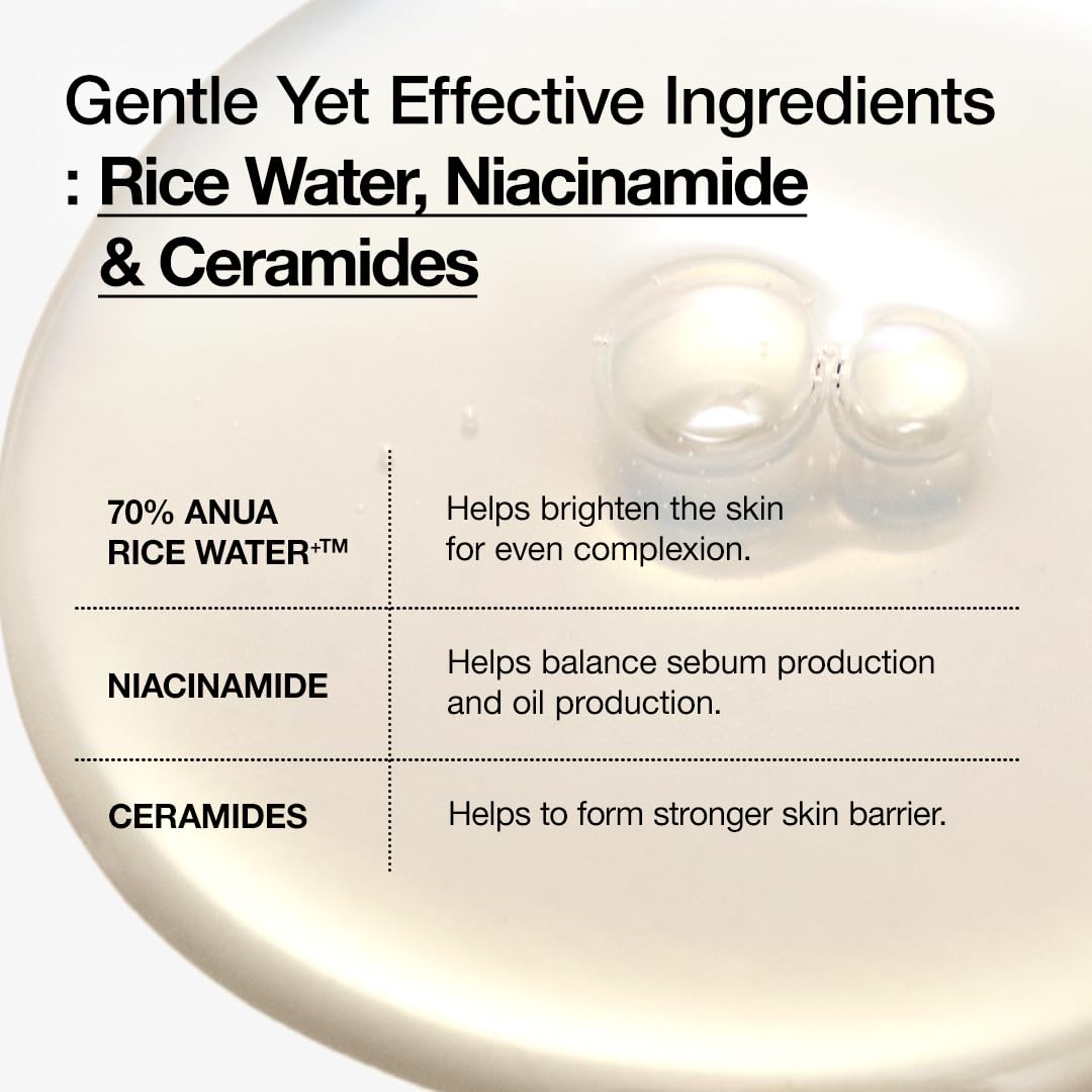 Foto 5 pulgar | Tónico Anua Rice 70 Glow Milky, 250 Ml, Iluminador De Piel De Cristal - Venta Internacional.